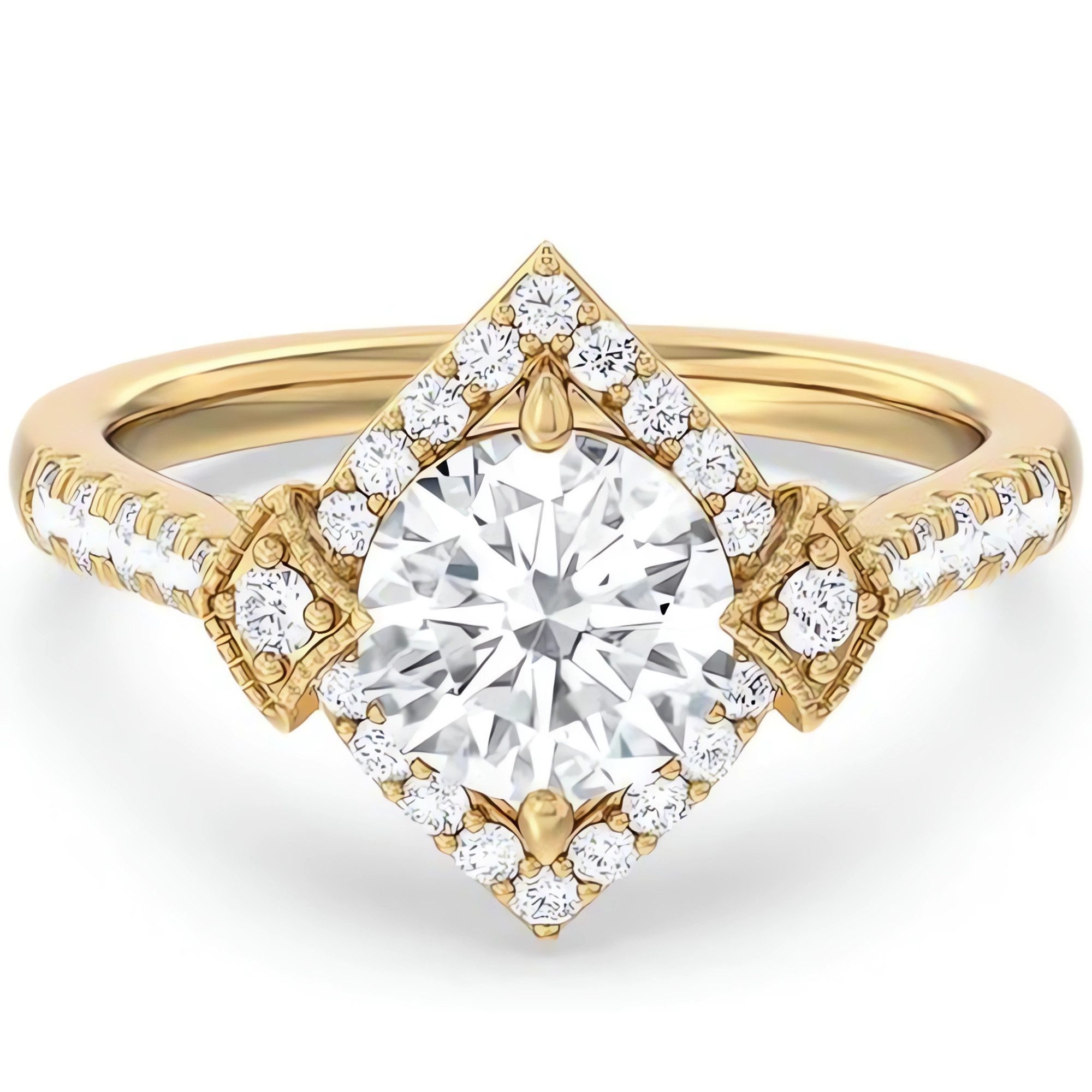 Jumpeak Diamantring Labordiamant 1.5 karat, 14K, Eheringe, Geschenk für Frau, Diamantring, Verlobungsringe Frau, Ring Gold Damen 585 Echtgold, Damen Ring, E VS1