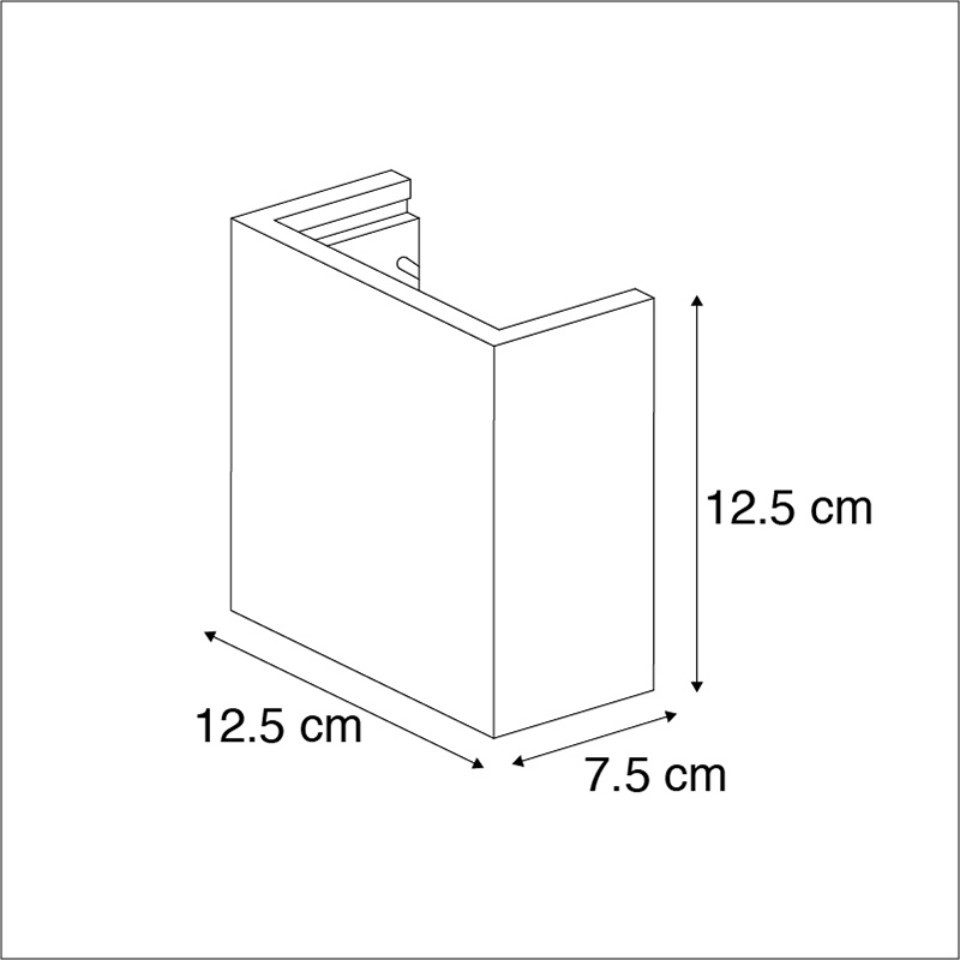 Qazqa Wandleuchte Meave wl, ohne Leuchtmittel, Warmweiß, QAZQA Wand­leuchte, g9, Grau, Stein/Beton, Industrie