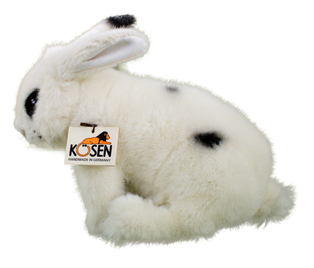 Kösen Kuscheltier Kösen Kaninchen weiß 24 cm Flecki