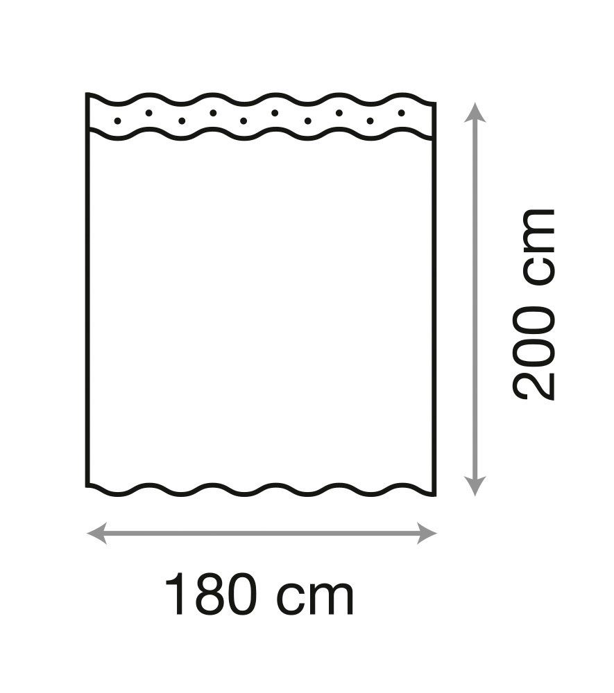 Sanilo Duschvorhang Magic Breite 180 cm, Höhe 200 cm