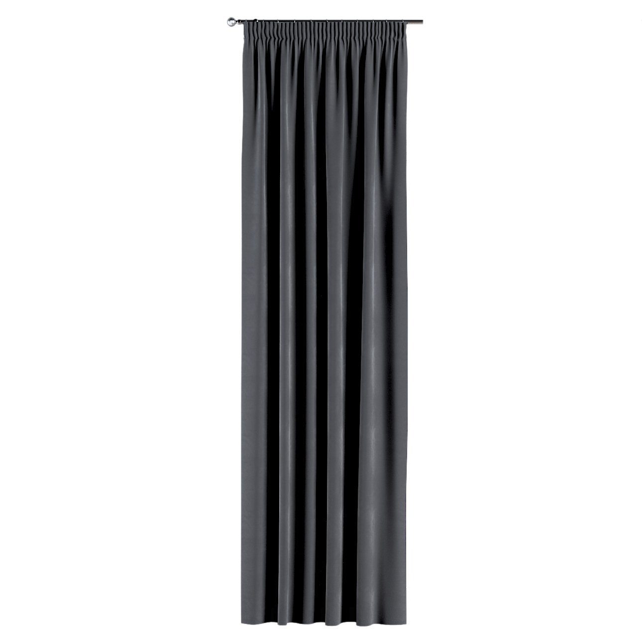 x Kräuselband mit Vorhang Vorhang Dekoria anthrazit 130 100 Velvet, cm,