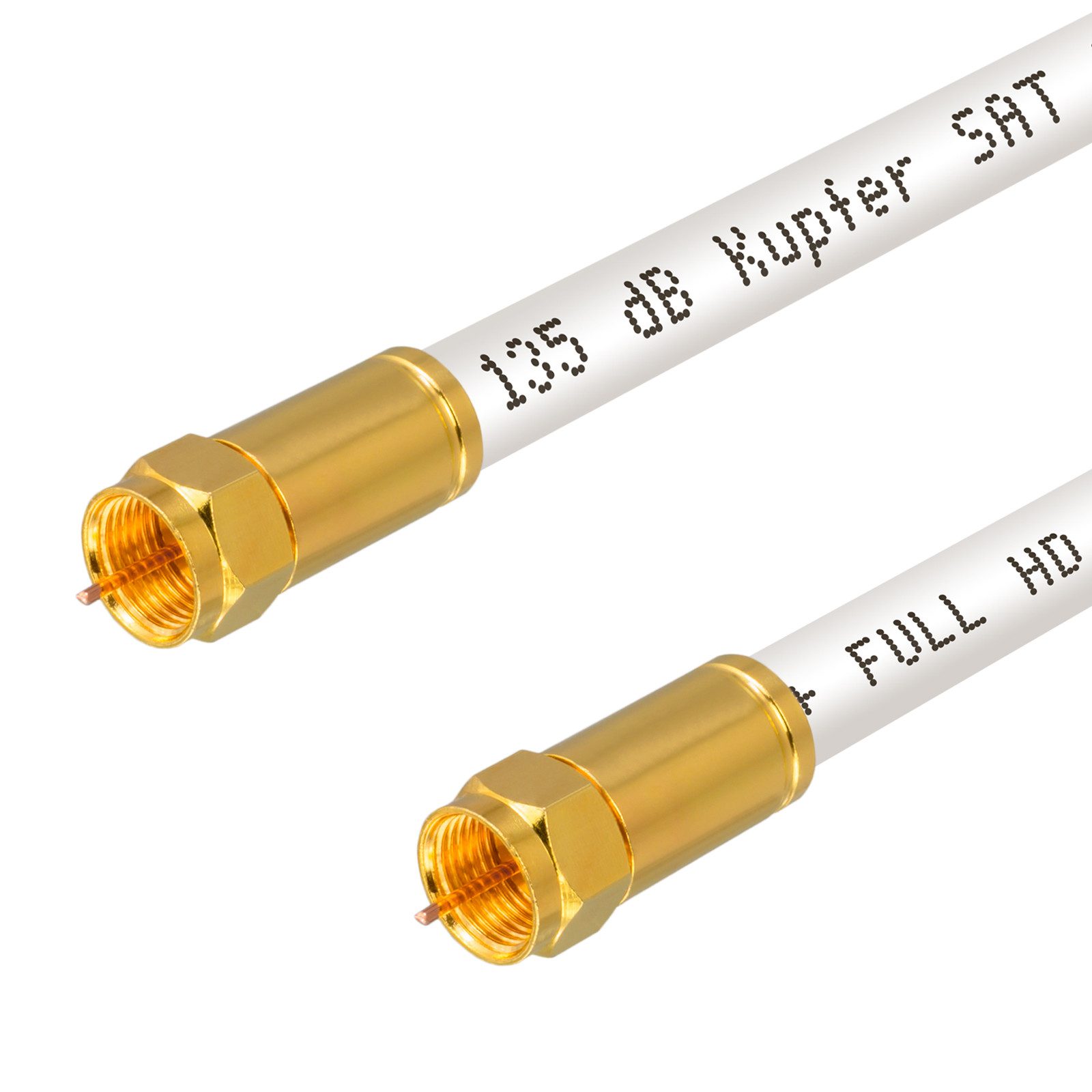 HB-DIGITAL SAT Anschlusskabel 135dB 5-Fach Reines Kupfer Kompressionssteckern SAT-Kabel, F-Kompressionsstecker, (400 cm)