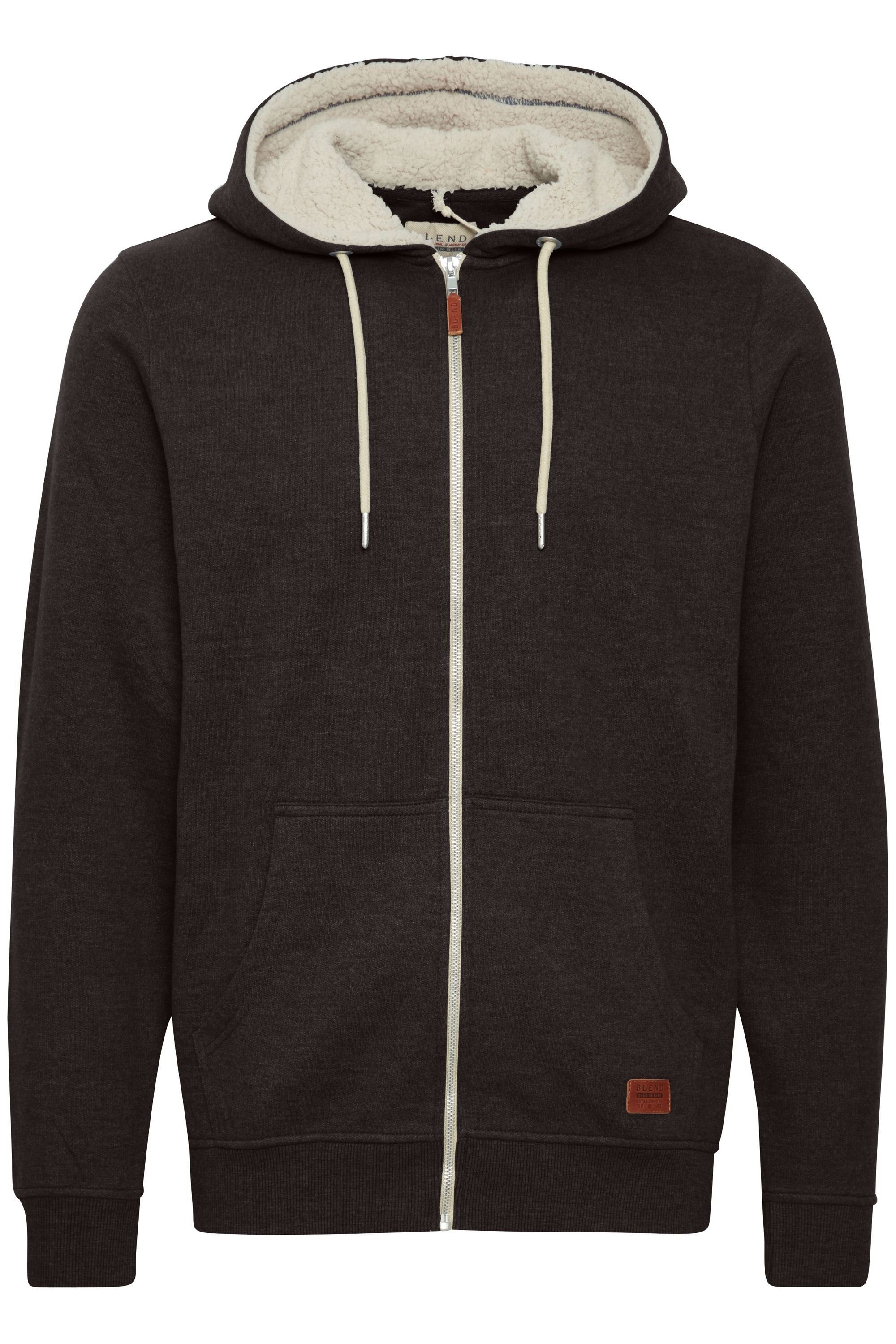 Blend Kapuzenpullover BHHulker Sweatshirtjacke mit Teddyeinsatz in der Kapuze