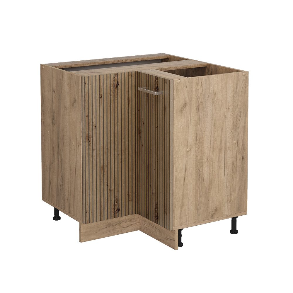 Vicco Eckunterschrank R-Line, Artisan-Eiche/Goldkraft Eiche, 75.6 günstig online kaufen