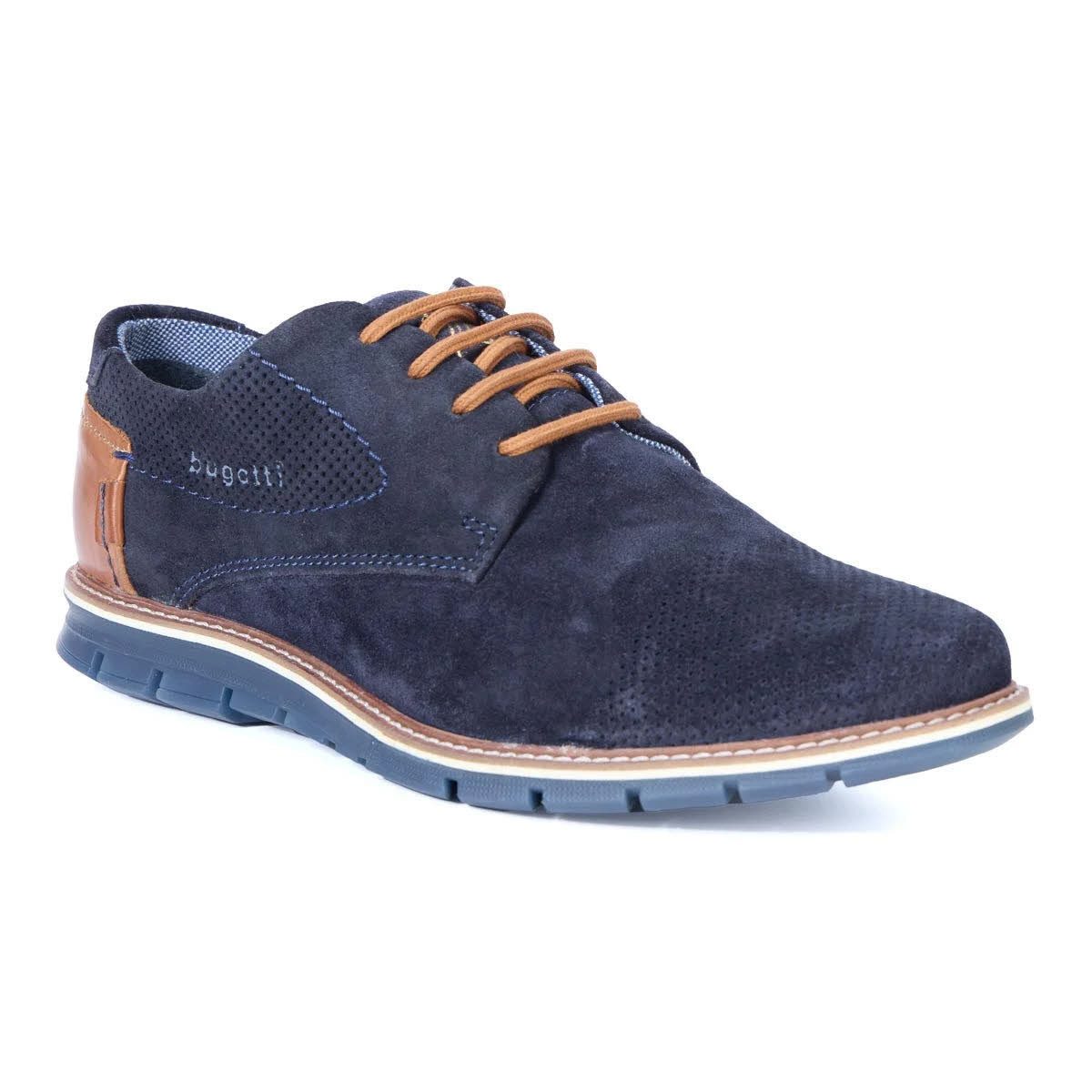 bugatti M Lace-up Leather blue Schnürschuh