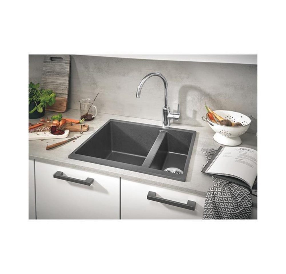 Thumbnail - Grohe Granitspüle Grohe Einbaubecken K500 60-C 55,5/46 1.5 rev, granit grau, 0/0 cm