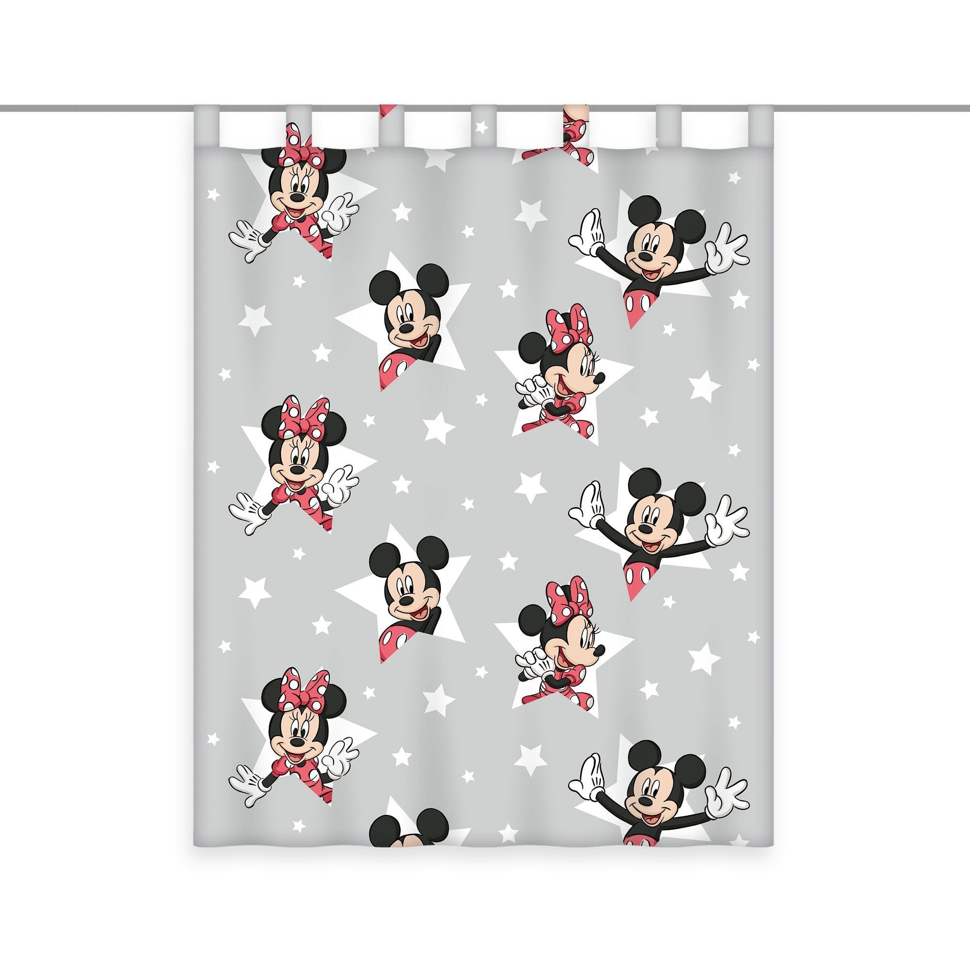 Gardine Disney Minnie & Mickey Gardine Vorhang Fertiggardine 140 x 175 cm blickdicht, Herding | Fertiggardinen