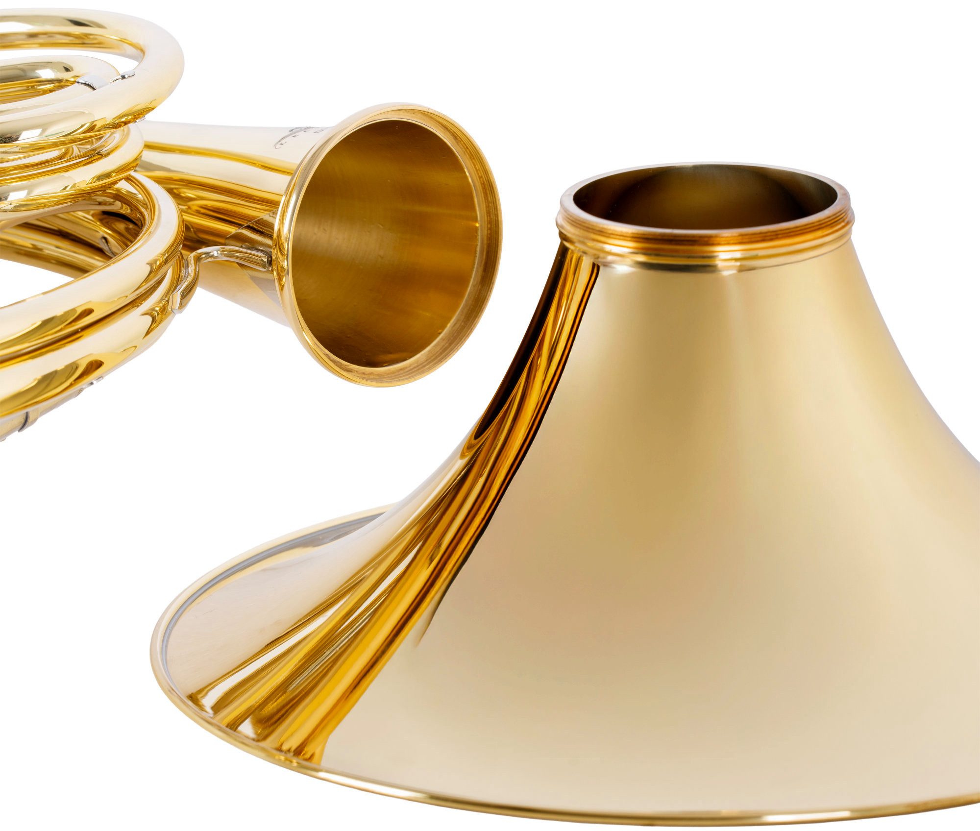 Lechgold Doppelhorn DH-25L Doppelhorn Bb/F lackiert - Geyer Bauweise mit Schnurmechanik F/Bb, inkl. Leichtkoffer mit Rucksackgruten, Mundstück & Pflegezubehör, Waldhorn mit Schnurmechanik & abnehmbarem Schallstück!