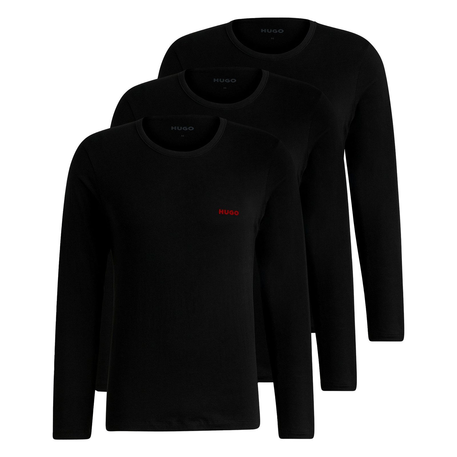 HUGO Unterziehshirt Langarmshirts RN Triplet (3-St., 3 Stück) mit fein geri günstig online kaufen