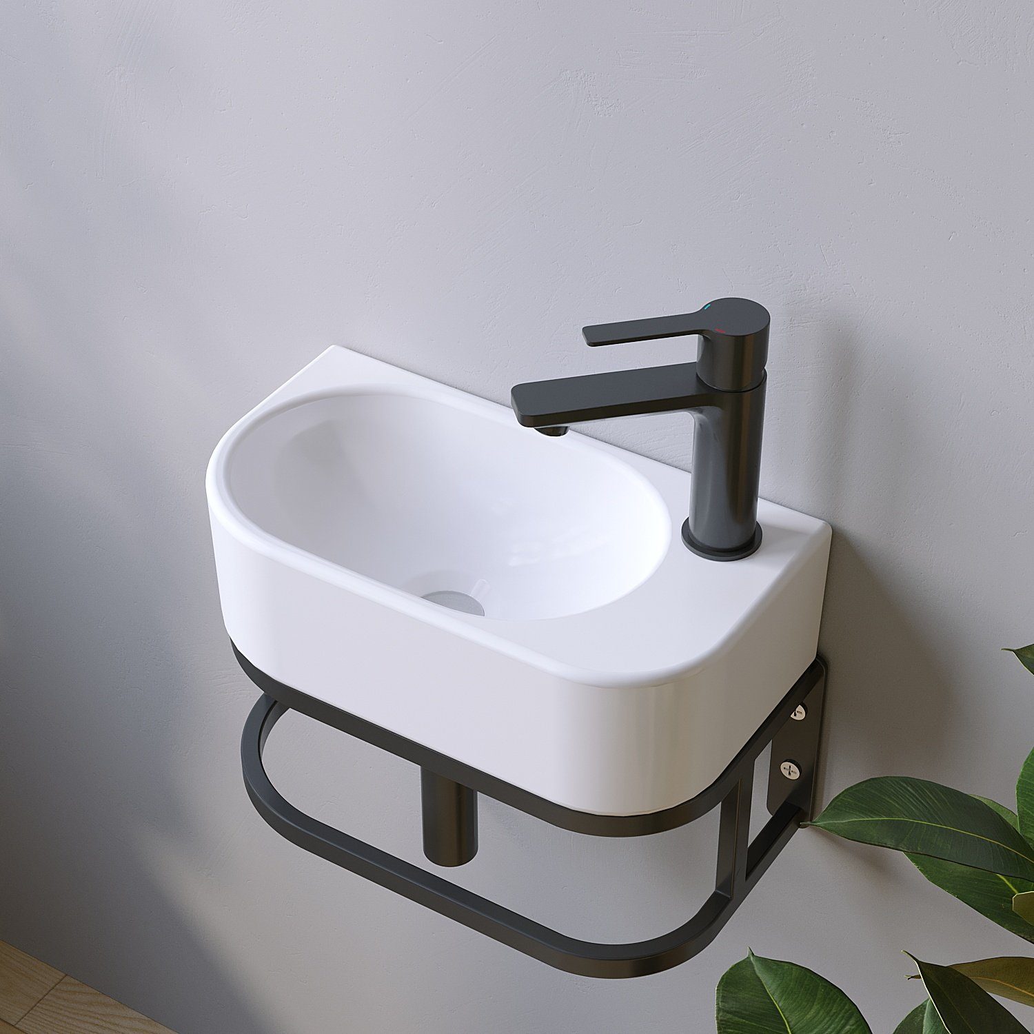 AQUABATOS Waschbecken Aufsatzwaschbecken mit/ohne Hahnloch rund oval eckig günstig online kaufen