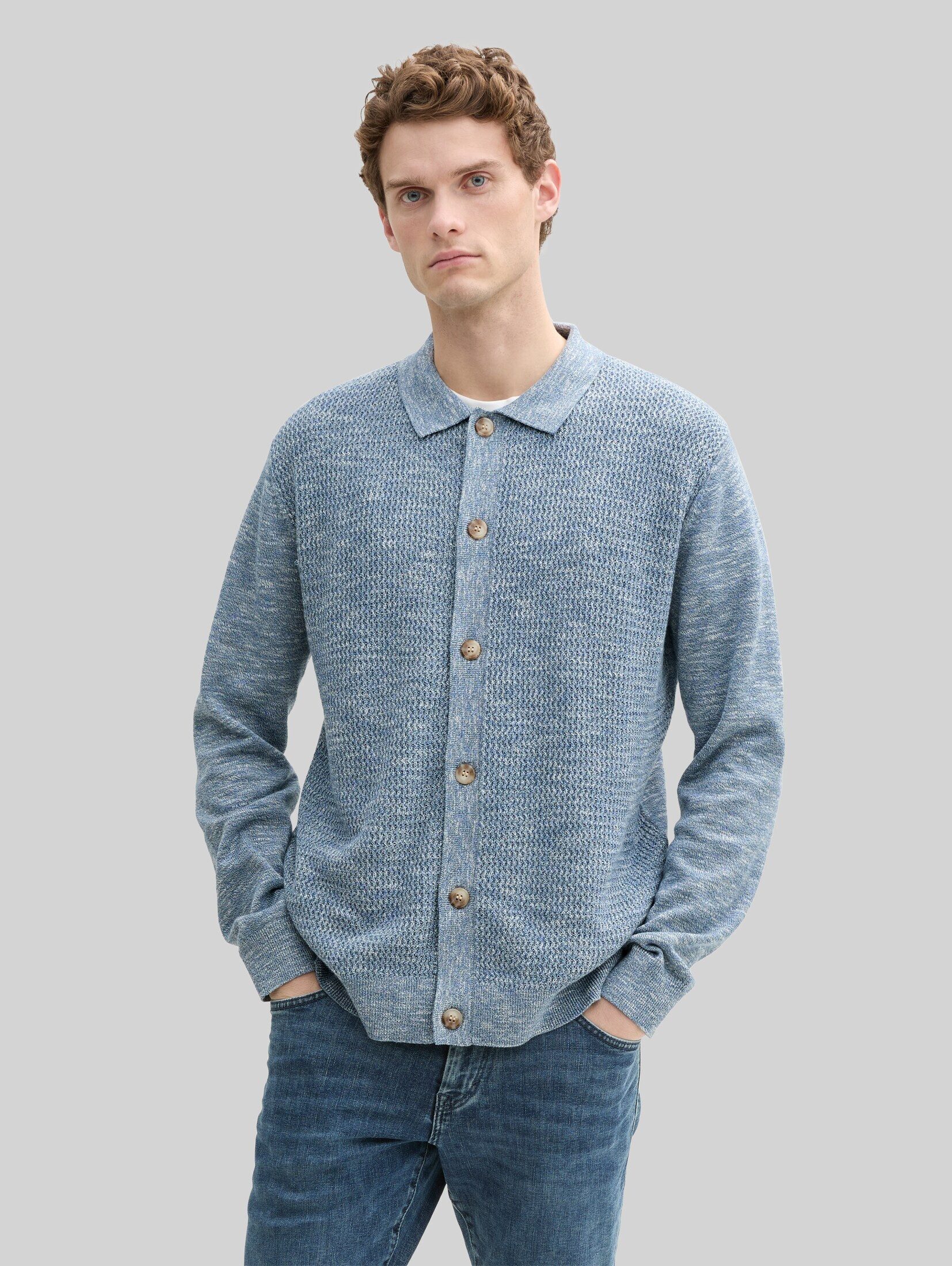 TOM TAILOR Cardigan Pullover & Strickjacken Strickjacke mit Kentkragen