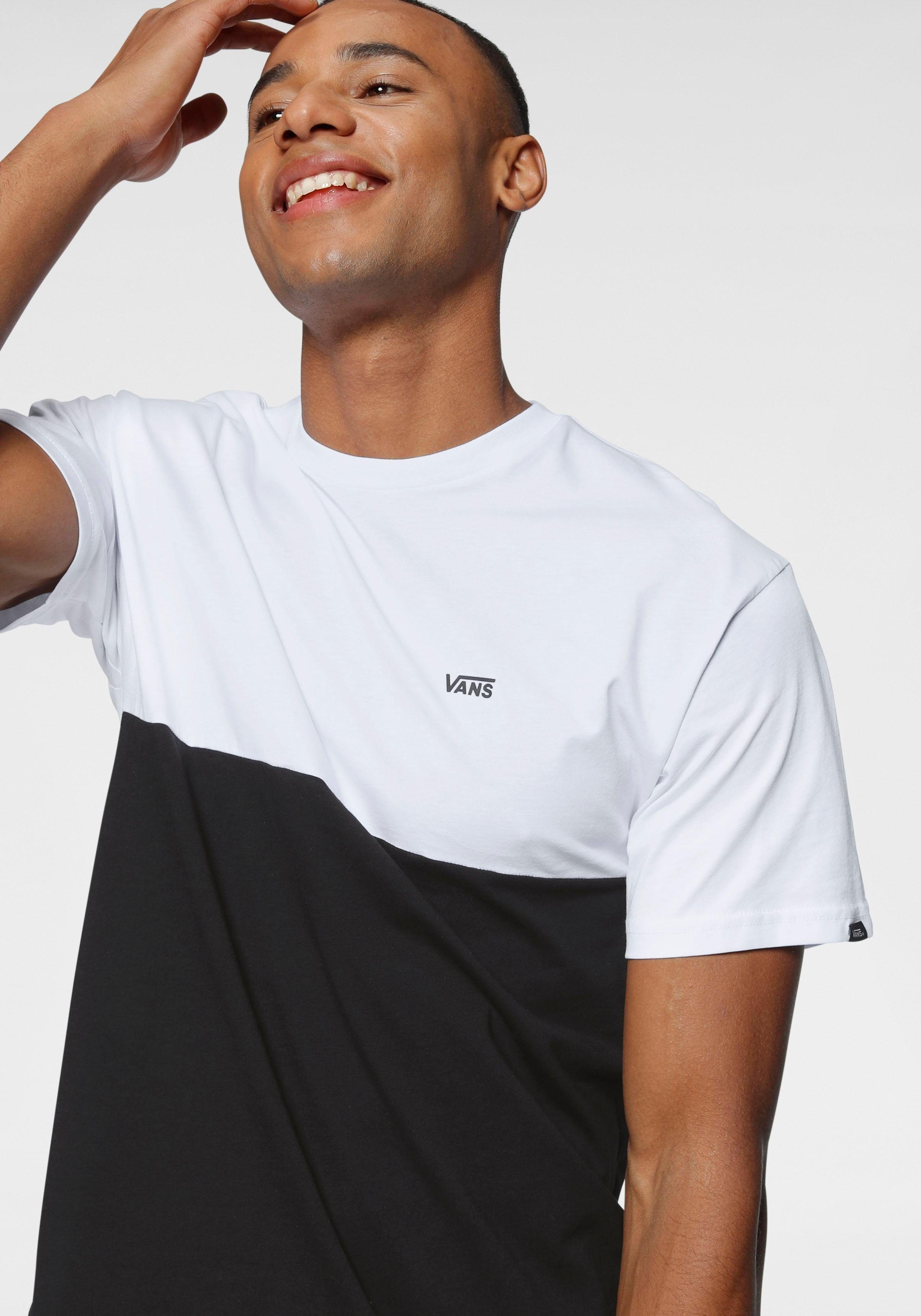 Vans T-Shirt COLOR BLOCK mit Rundhalsausschnitt, Kurzarm, hüftlang, aus Baumwolle