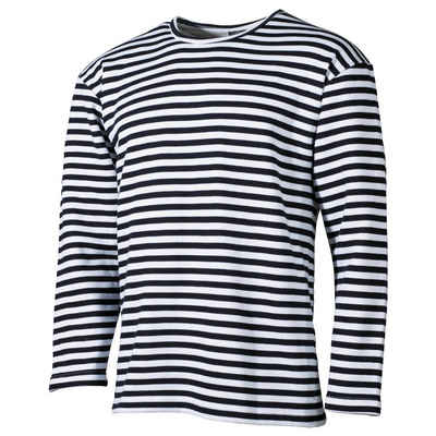 MFH Sweatshirt MFH Russ. Marine Shirt, langarm, Winter, weiß-blau