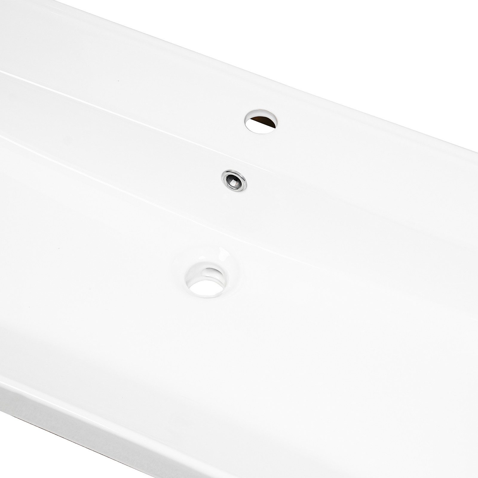 welltime Einbauwaschbecken Trento Deluxe, Mit Nano Glasur in 51,61,81,101 und 121cm erhältlich. – Bild 3 von 4