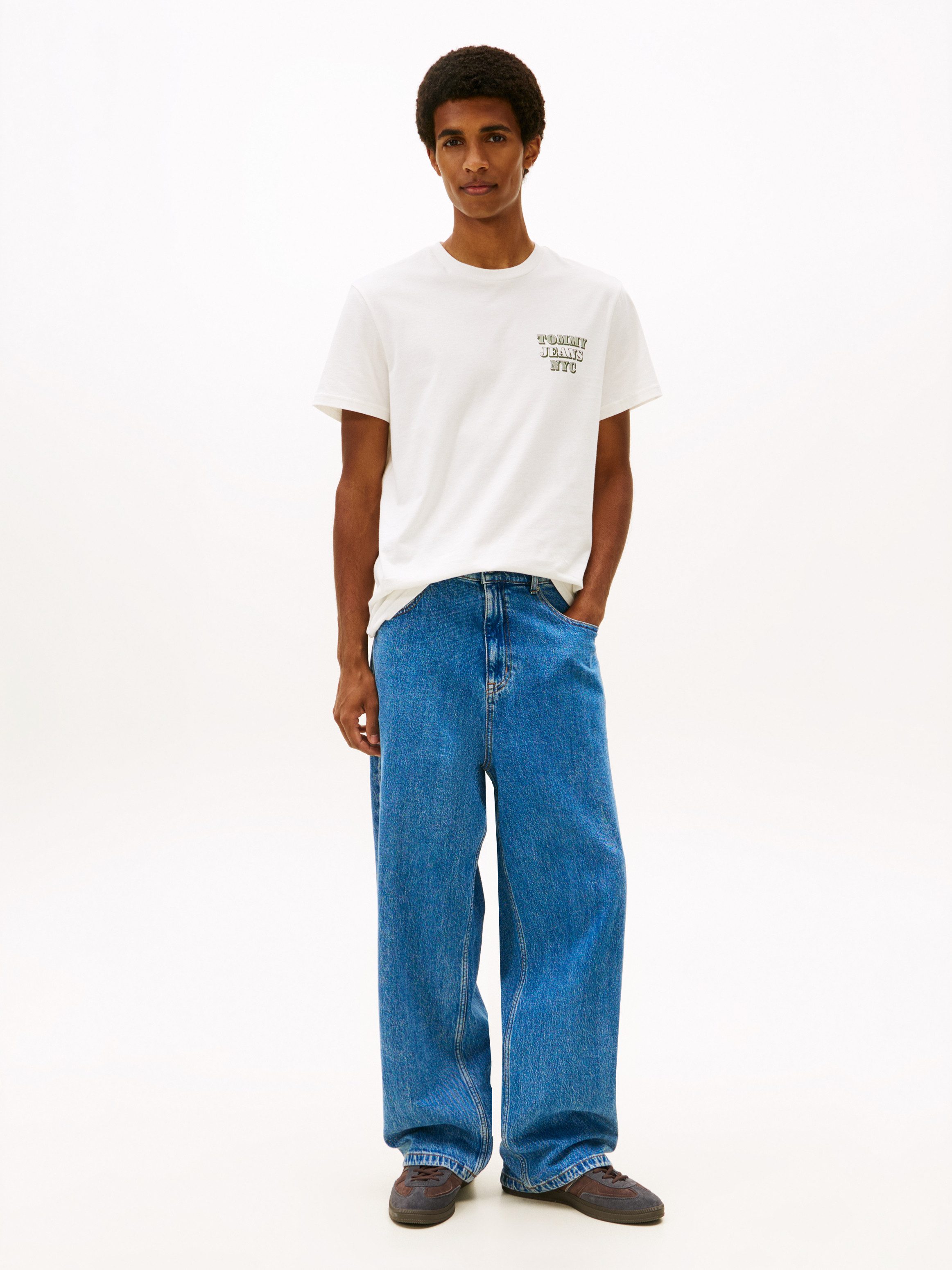 Tommy Jeans T-Shirt TJM ENTRY BILLS slim fit, Jersey, Rundhals – Bild 3 von 5