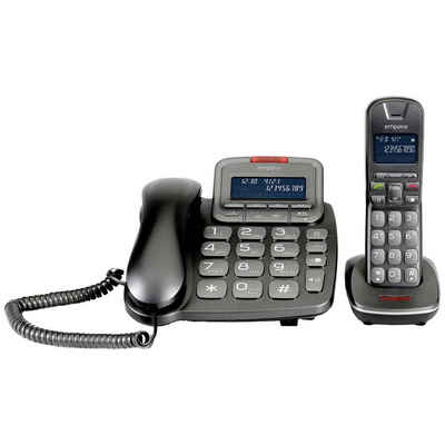 Emporia »Schnurloses Telefon analog« Kabelgebundenes Telefon (Anrufbeantworter, Freisprechen, für Hörgeräte kompatibel, inkl. Mobilteil, mit Basis)