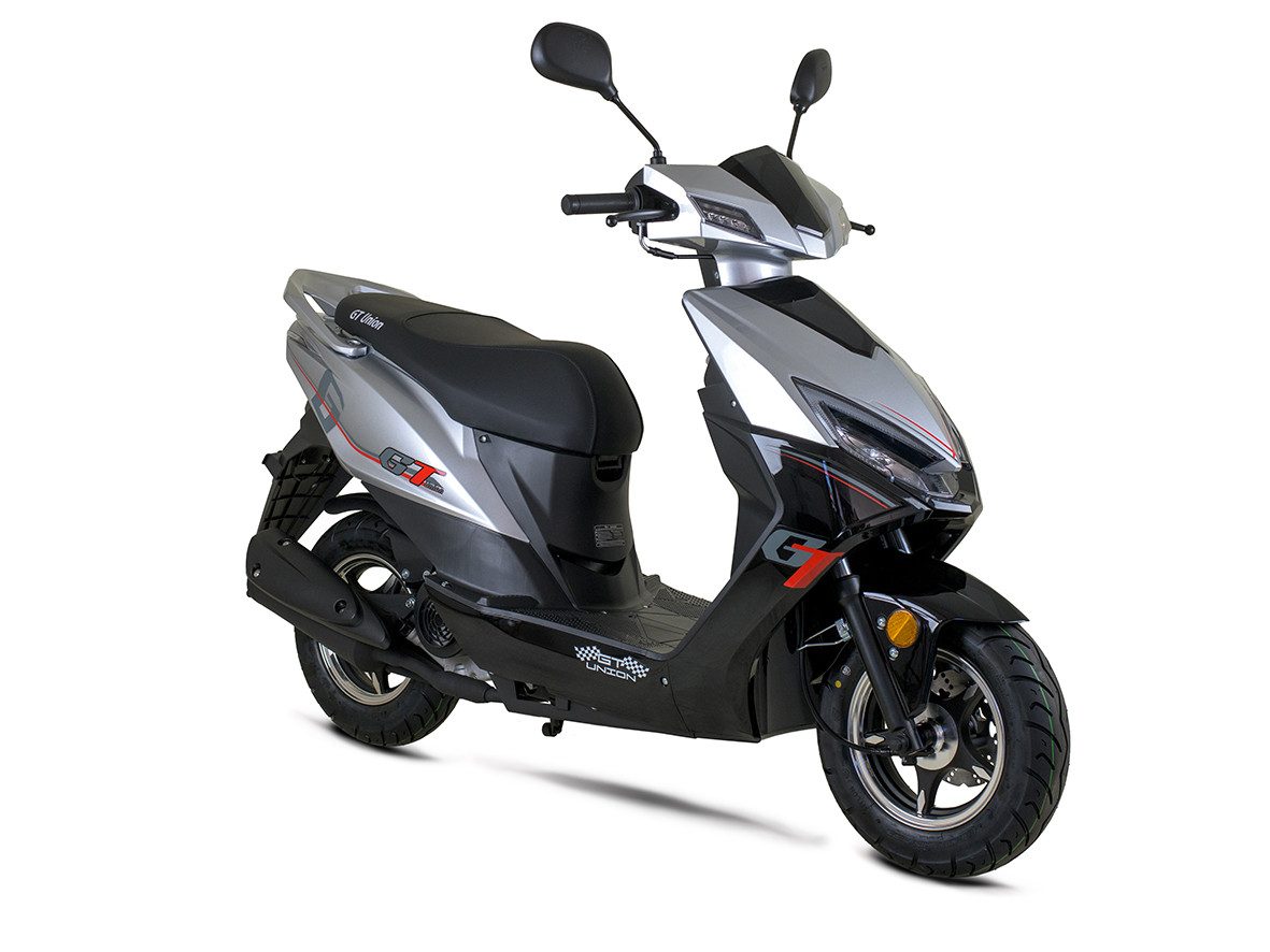 GT UNION Motorroller Sonic X 25, 49,6 ccm, 25 km/h, Euro 5, (Topcase in Hochglanz-Optik), Luftgekühlter Motor