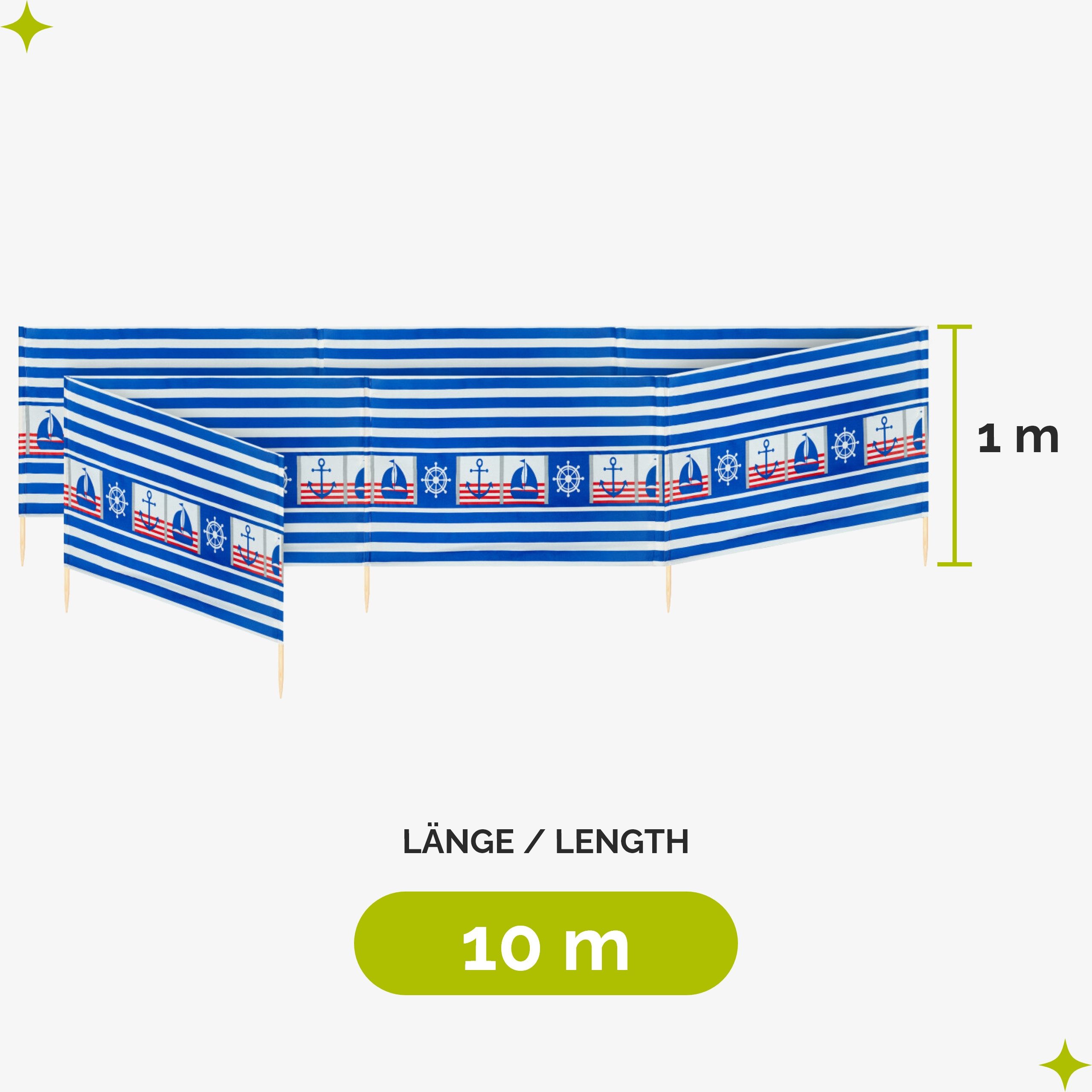 Garronda Windschutz Strand Sichtschutz 10m lang günstig online kaufen