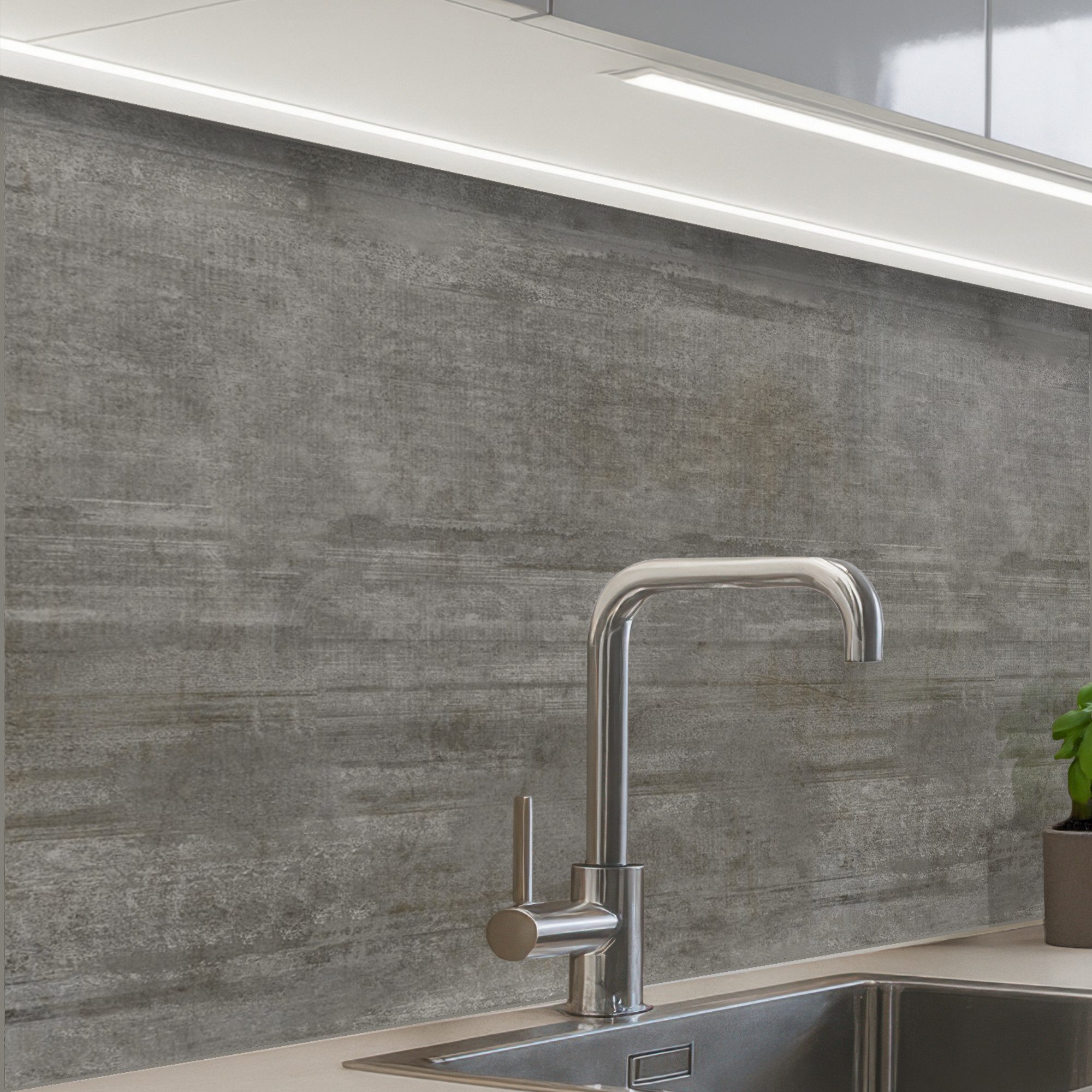 KitchenYeah Küchenrückwand Muster selbstklebend (keine Folie) Struktur - Beton - Stein - Muster, (1-tlg), Spritzschutz, Küche, Rückwand, Küchenwand, Küchenfront, 30x20 cm