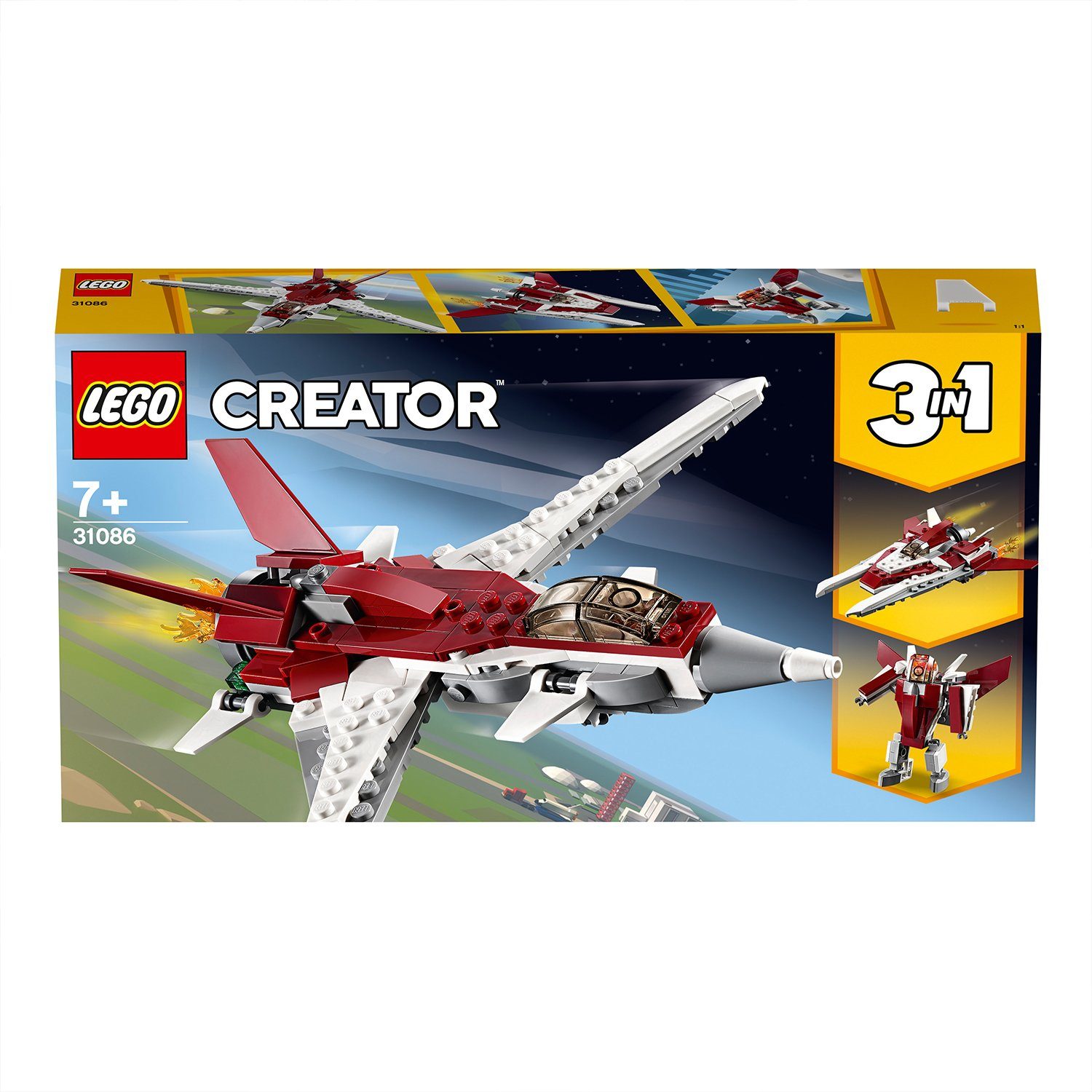LEGO® Konstruktionsspielsteine LEGO® Creator 3in1 - Flugzeug der Zukunft,  (Set, 157 St)