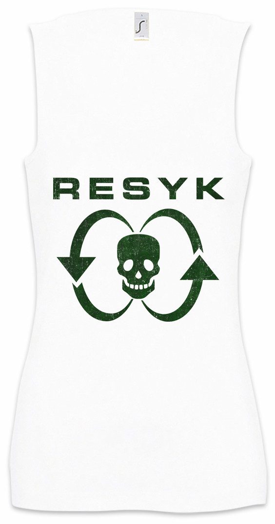 Tanktop Resyk Logo Ärmelloses Damen T-Shirt Symbol Sign Badge Judge Comic