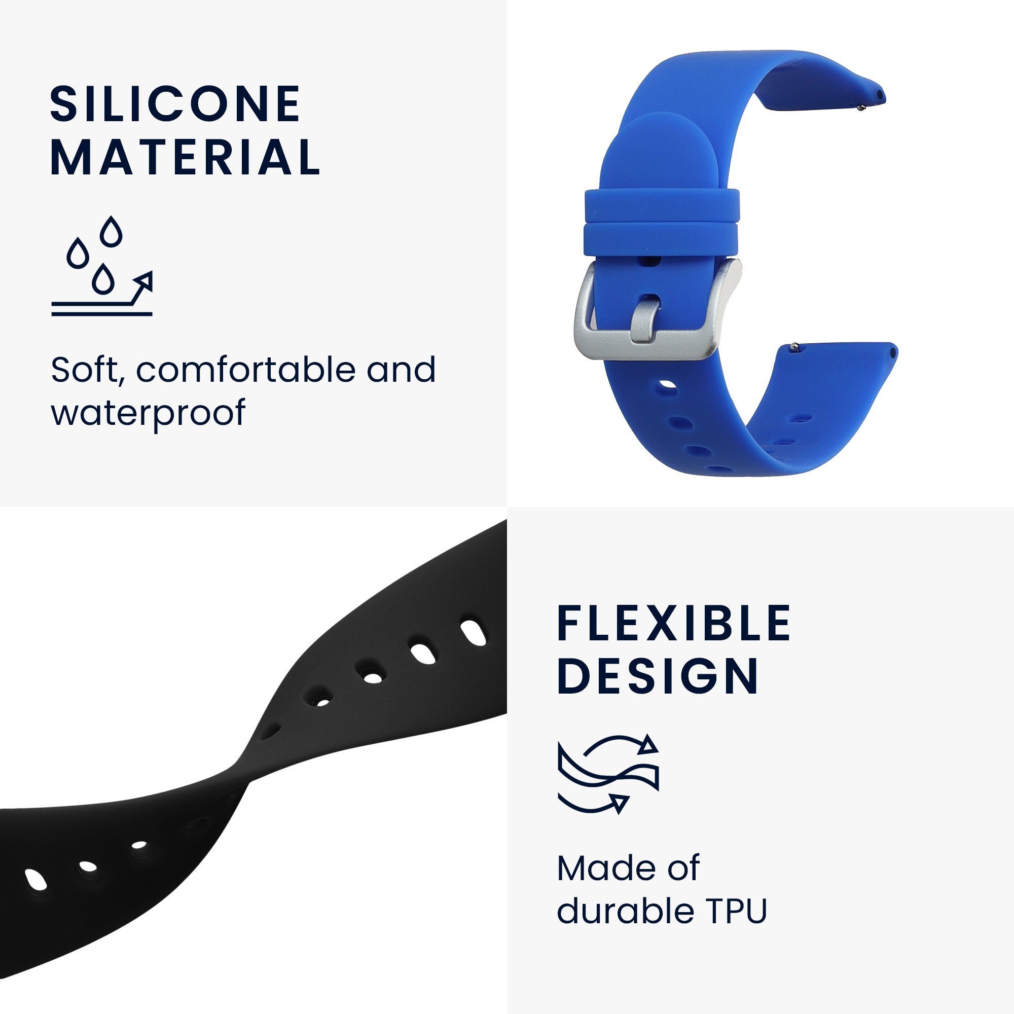 Silikon S Play, Xplora Sportarmband 2x X6 Ersatz Größe Fitnesstracker Band kwmobile Uhrenarmband für -