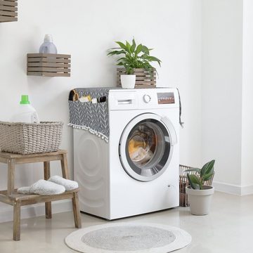 relaxdays Antirutschmatte Waschmaschinenauflage mit Taschen