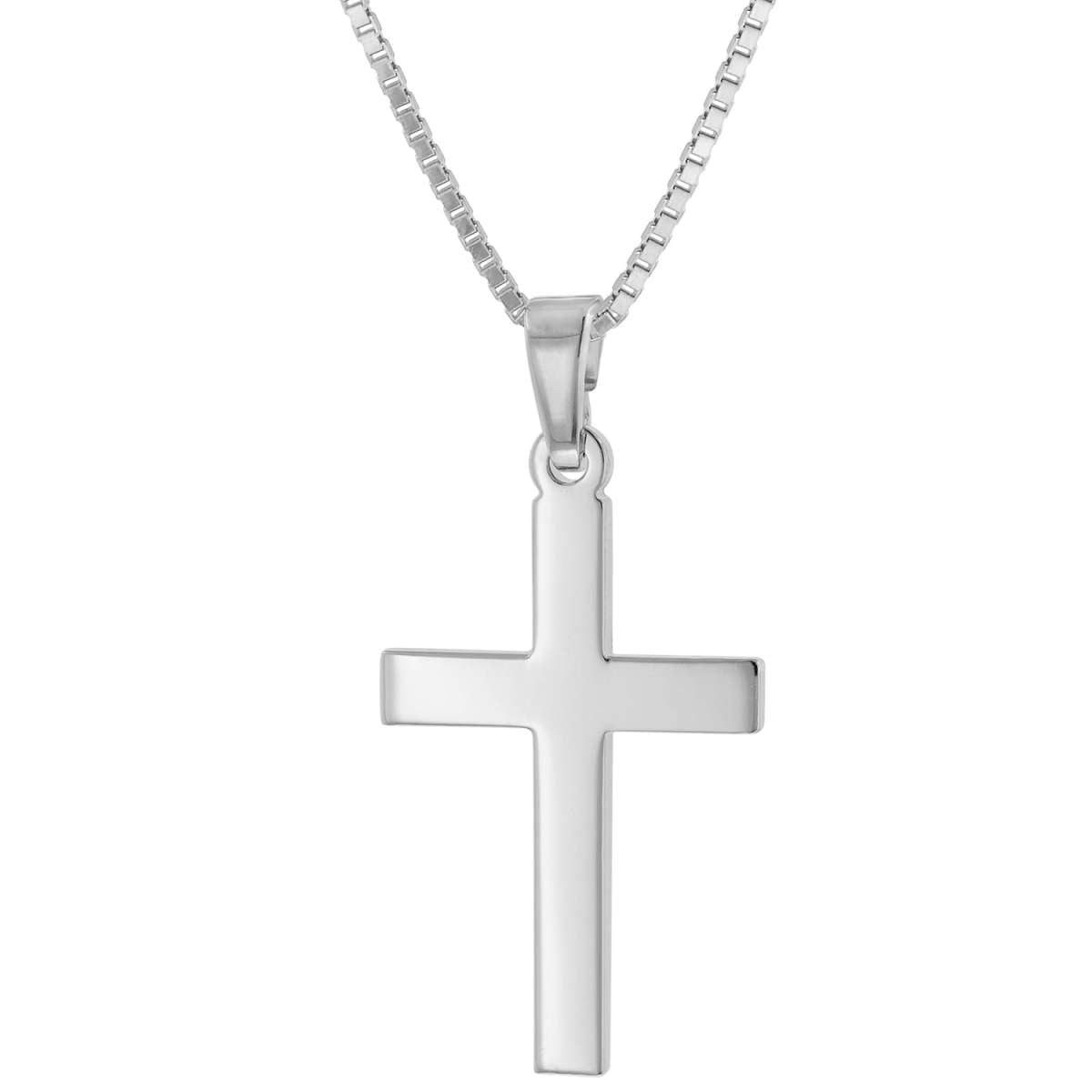 trendor Kreuzkette 41125, Kreuz-Anhänger für Damen und Herren 925 Silber mit
