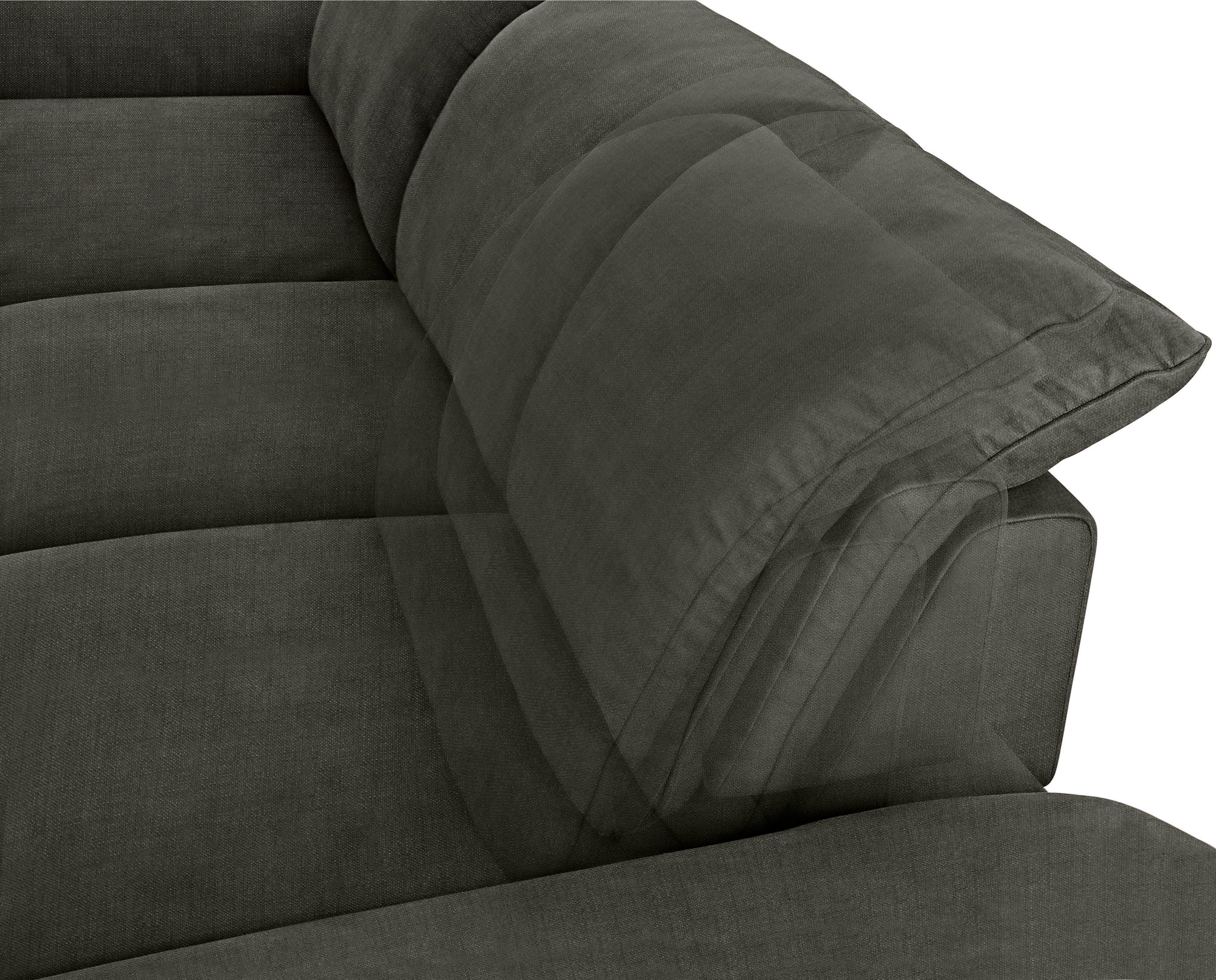 Füße Sitztiefenverstellung, enjoy&MORE, Ecksofa W.SCHILLIG cm pulverbeschichtet, schwarz Breite 340