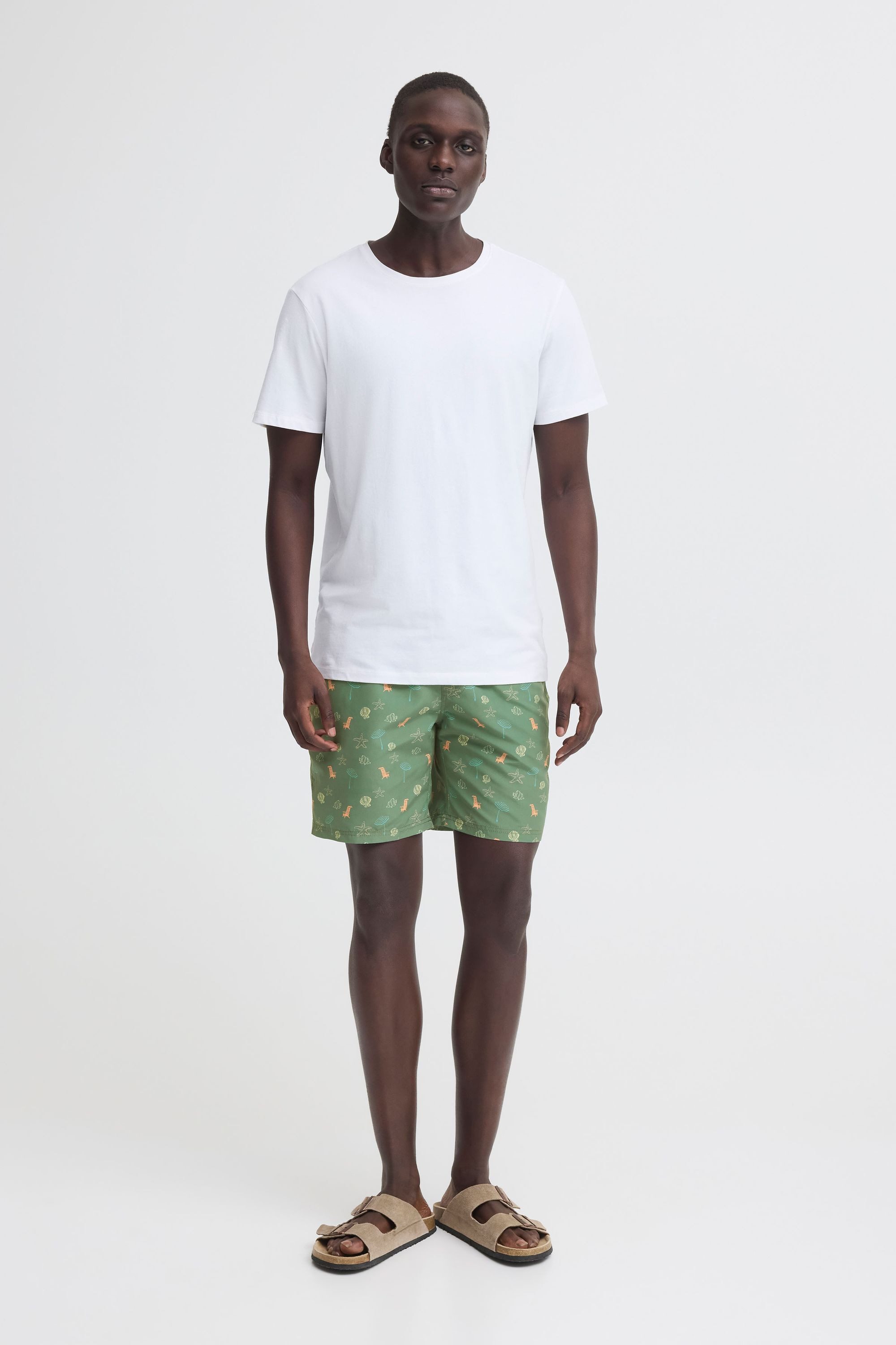 Blend Badeshorts BHRingwar Gemusterte Badeshorts mit elastischem Bund und Kordelzug – Bild 3 von 5