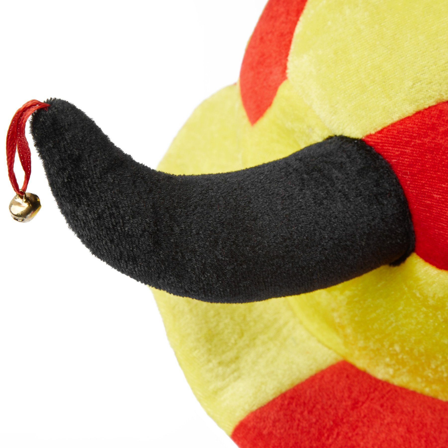 dressforfun Kostüm Fußball Fan Hut Espania mit Hörner, Gelb-roter Hut in Fußballform