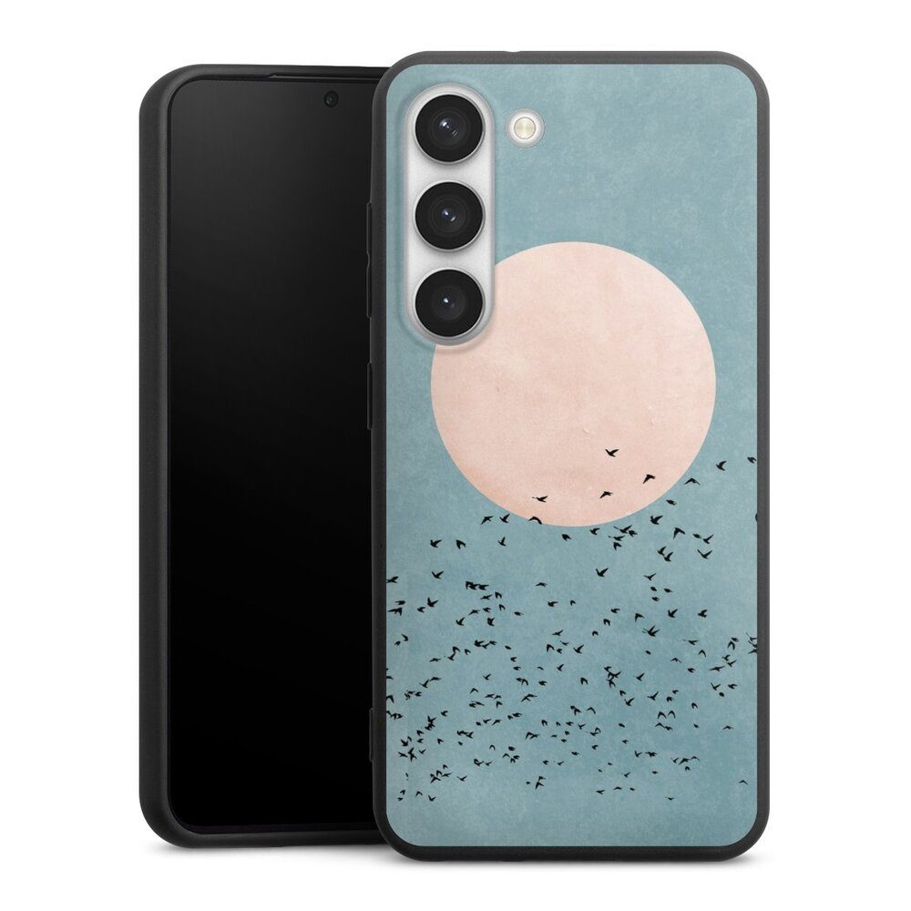 DeinDesign Handyhülle Vogel Sonne Art Fly Away, Samsung Galaxy S23 Silikon Hülle Premium Case Handy Schutzhülle