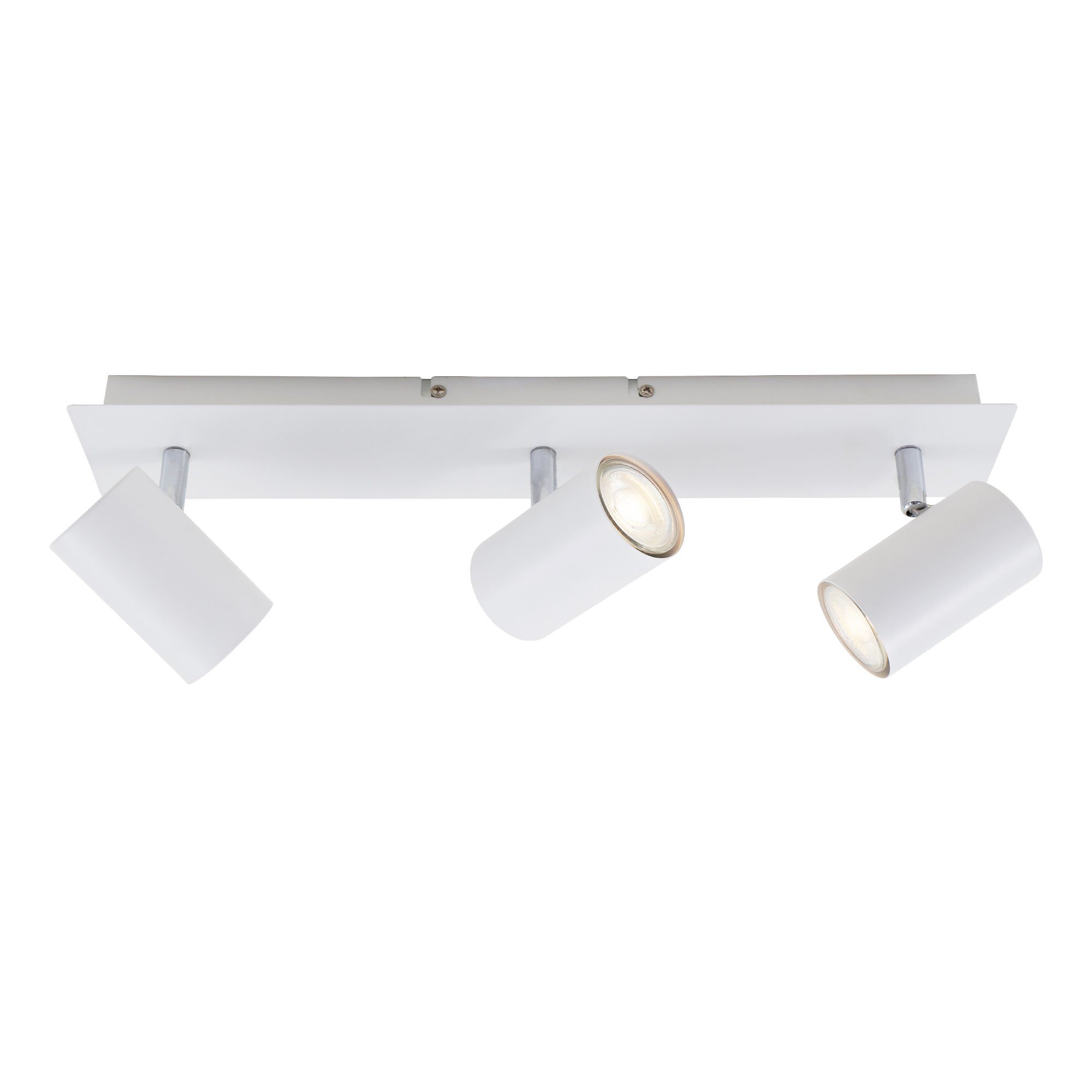 Briloner Leuchten LED Deckenspots 2857-036, schwenkbar, ohne Leuchtmittel, Warmweiß, Deckenlampe, 45x8x12,3cm, Weiß, max.40W, GU10, Wohnzimmer, Flur, Büro