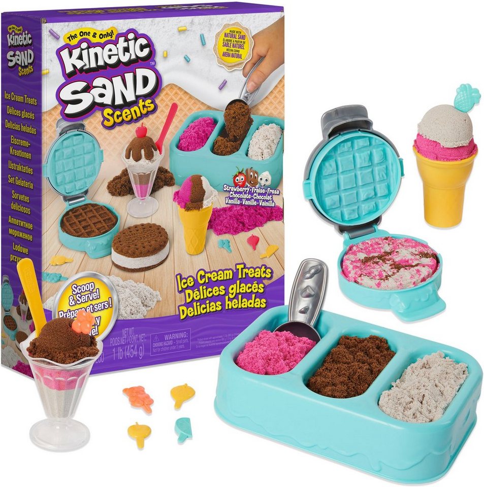 Spin Master Kreativset Kinetic Sand, Eiscreme Set, mit Duftsand; Made in  Europe, Kinder