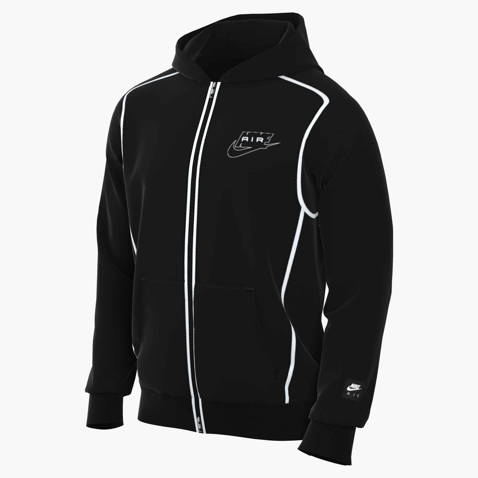Nike Sportswear Kapuzensweatjacke M NK AIR BB FZ HDY mit 2-Wege-Reißverschluss, aus Baumwollmischung