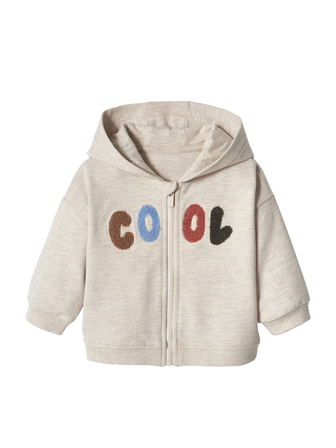 vertbaudet Strickjacke Baby Kapuzensweatjacke Rippbündchen