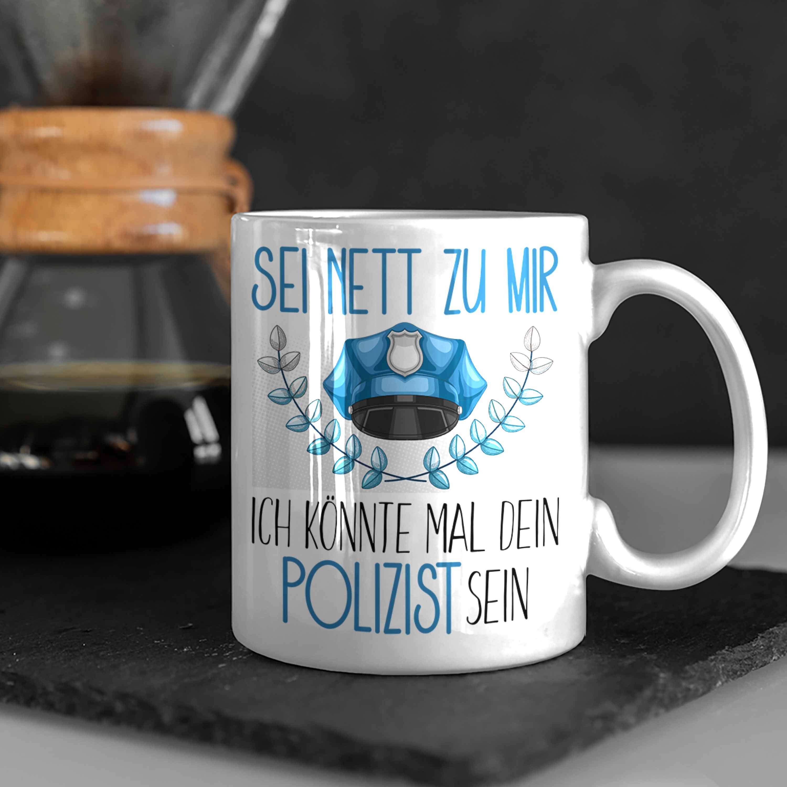 Geschenk Sei Weiss Polizisten Tasse Ausbildung Polizei Geschenkidee Studium Trendation Tasse