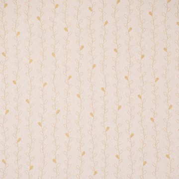 Vorhang SCHÖNER LEBEN. Vorhang Metallic Blätterranken creme gold 245cm, SCHÖNER LEBEN., Smokband (1 St), blickdicht, Kunstfaser, handmade, made in Germany, vorgewaschen