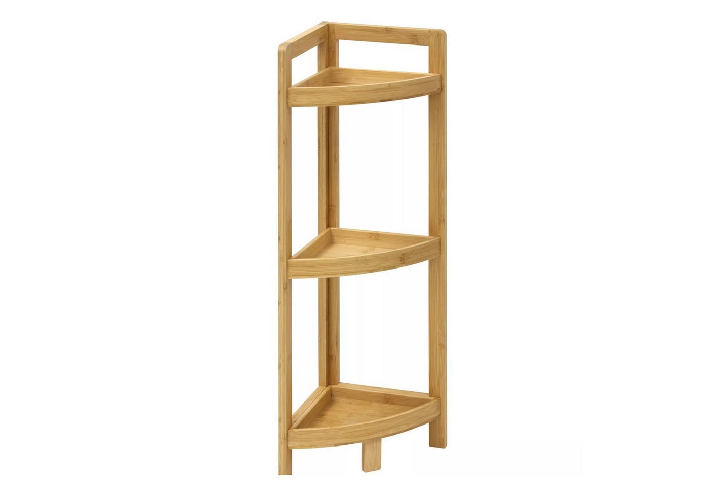 BURI Regal Bambus Eckregal Holz Badregal Wäschesammler Holz Regal Wäschekorb