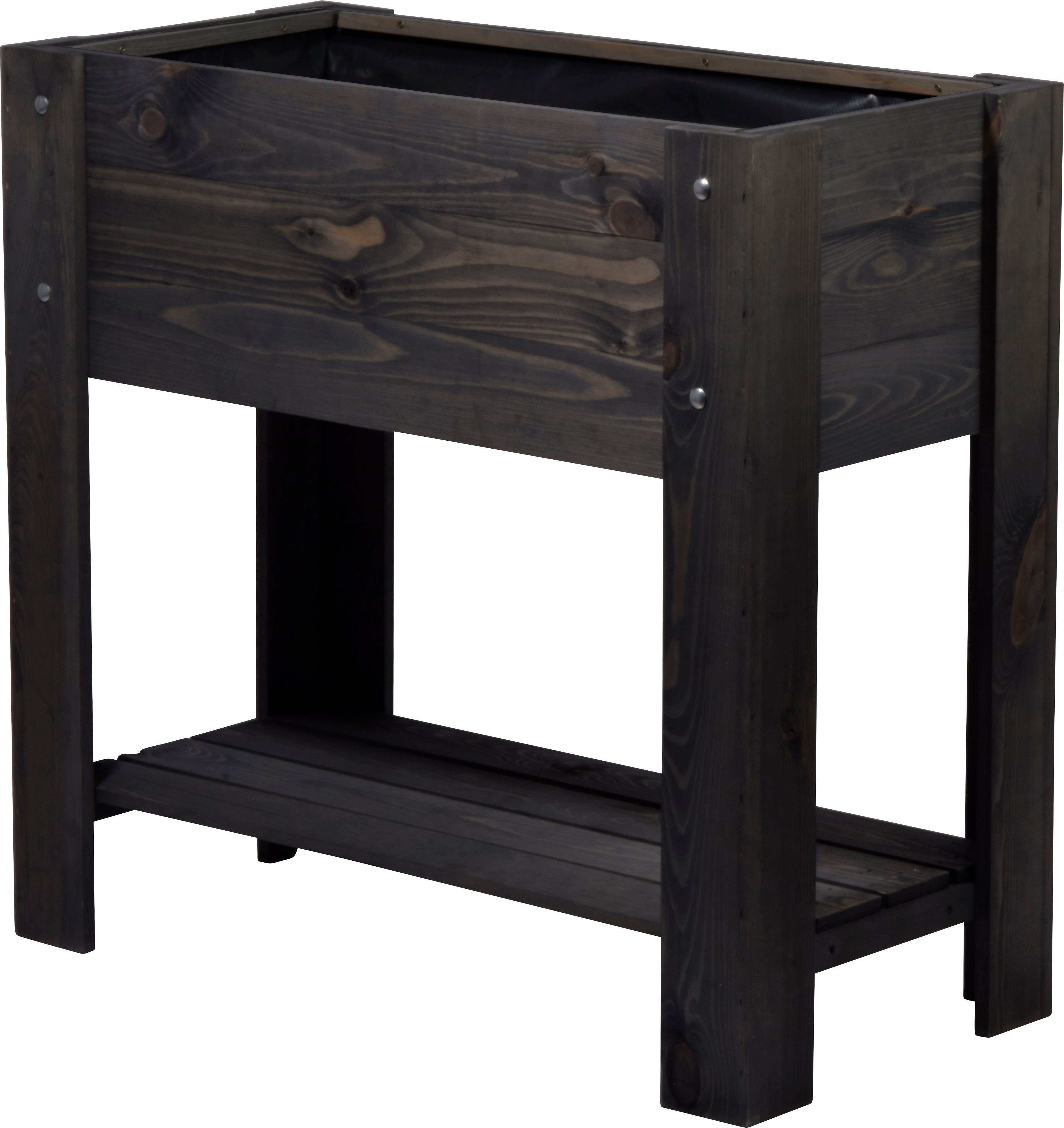 dobar Hochbeet Urban, FSC®-zertifiziertes Kiefernholz, wetterfest lasiert, inkl. Pflanzfolie