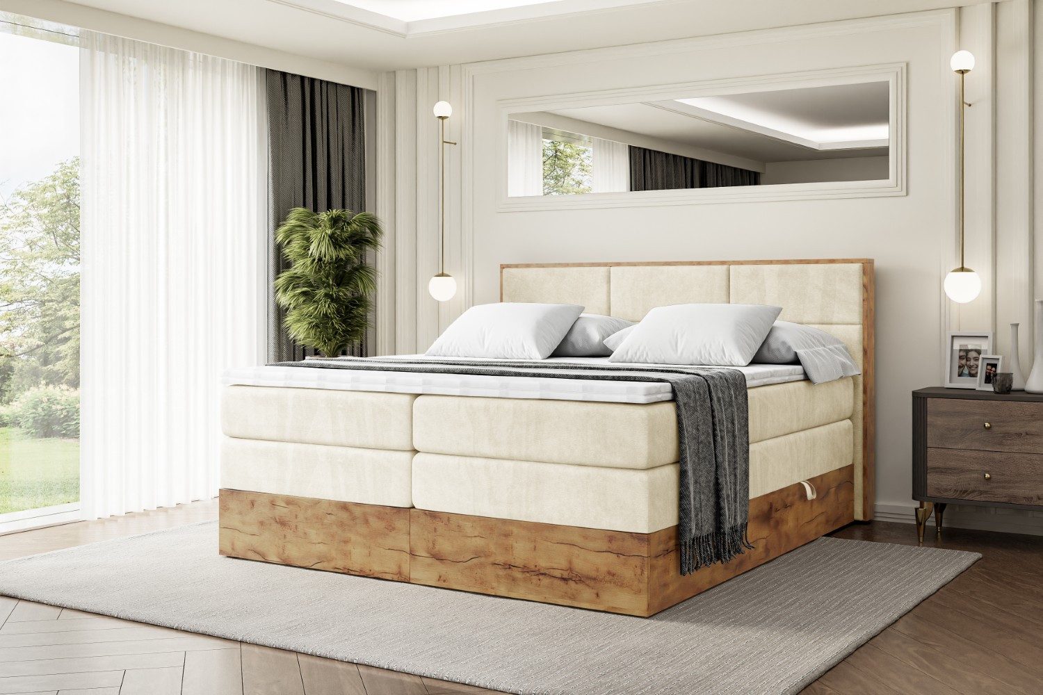 ALTDECOR Boxspringbett LOLLI1 KING (Multipocket-Matratze H4, günstig online kaufen