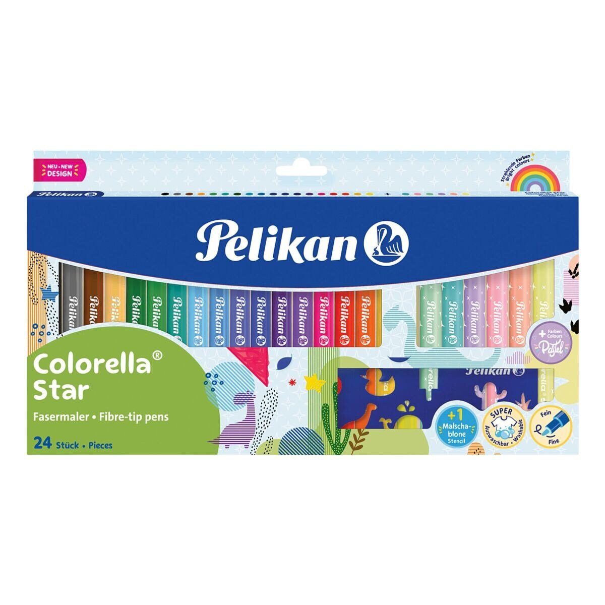 Pelikan Filzstift Colorella Star, (24-tlg), mit feiner Rundspitze