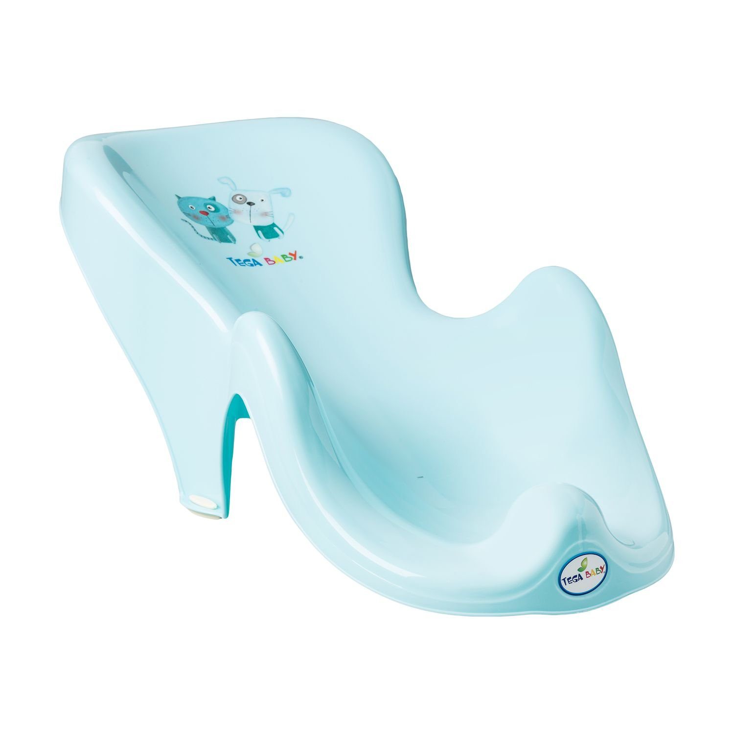 Chipolino Babybadewanne Badewannenauflage, Badewannenliege Geburt, Gummifüßen ab mit hellblau Baby