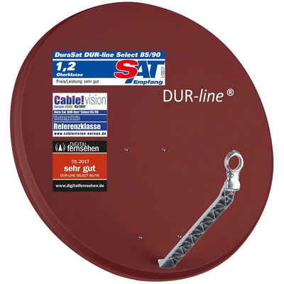 DUR-line DUR-line Select 85/90cm Rot Satelliten-Schüssel - 3 x Test + Sehr gut Sat-Spiegel