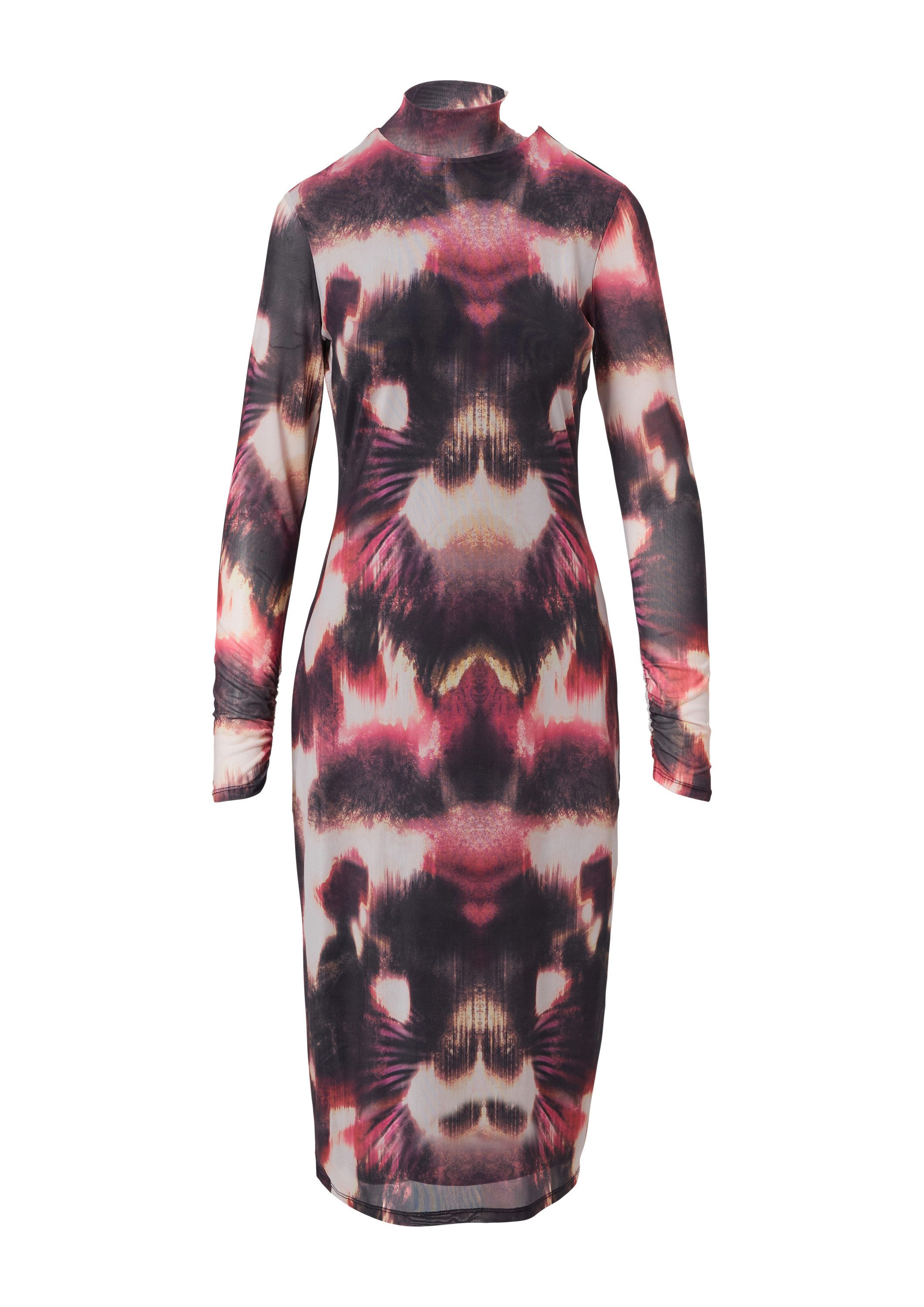 comma Midikleid Kleid Mesh-Kleid in Midi-Länge günstig online kaufen