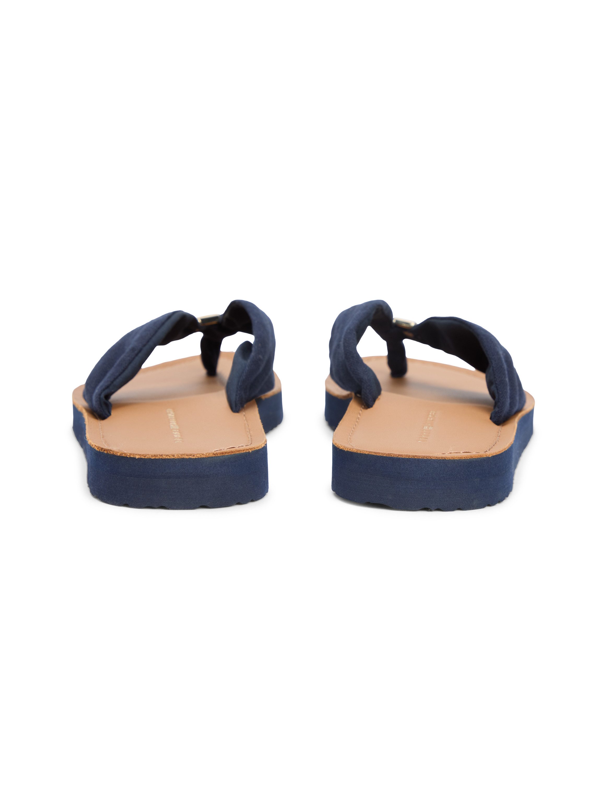 Tommy Hilfiger TH LTR FOOTBED SUMMER SANDAL Zehentrenner Sommerschuh, Strandschuh, Dianette, Flat mit Logoemblem
