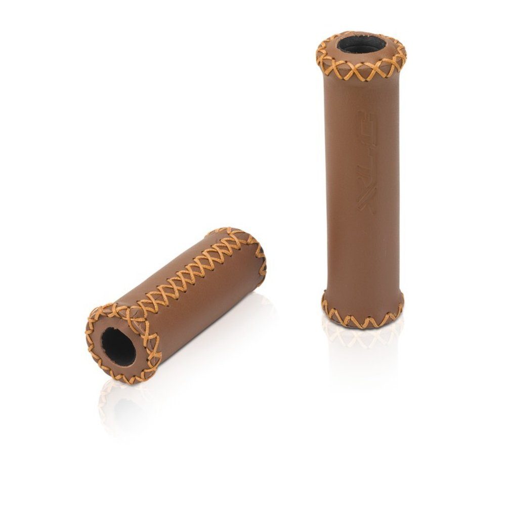 XLC Fahrradlenkergriff Griffe "Retro", 128/92 mm, Ø 22 mm, Leder