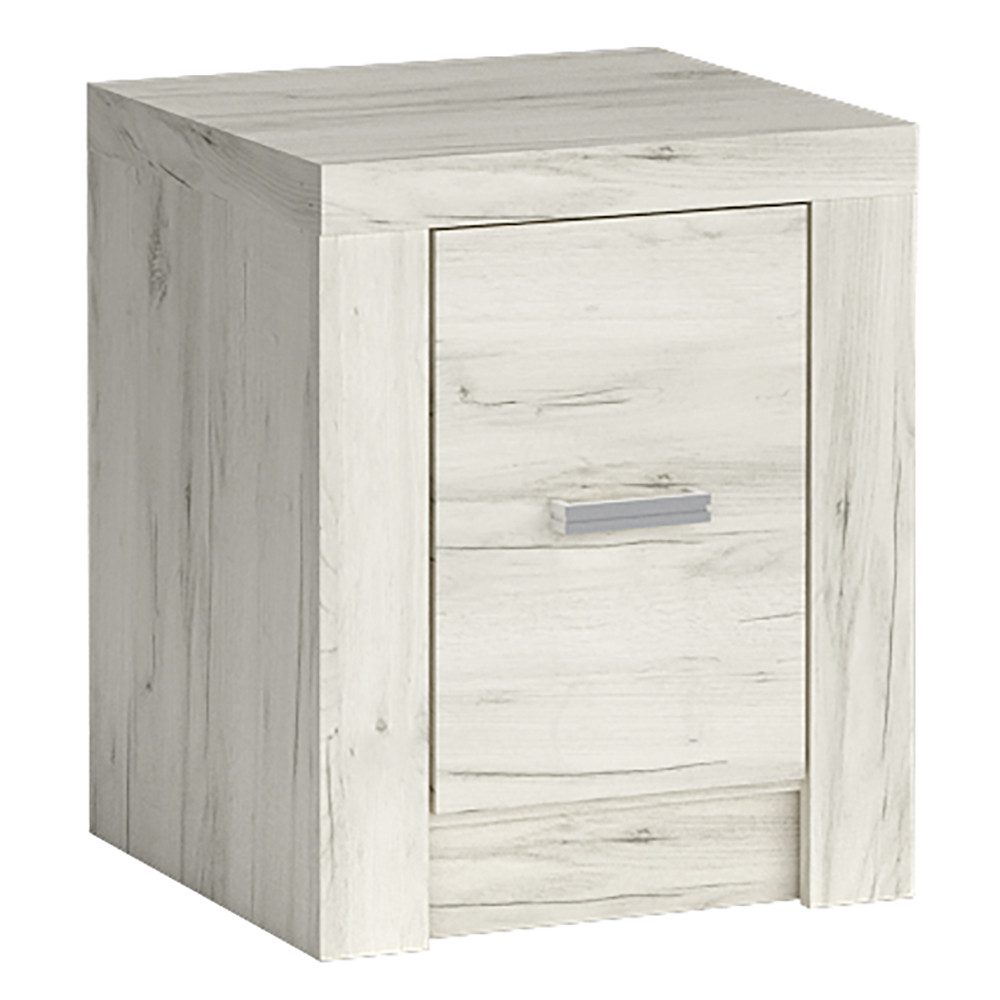 Lomadox Nachttisch INGENIO-161, Nachtschrank Betttisch Nachtkästchen Nachtkommode modern in weiß
