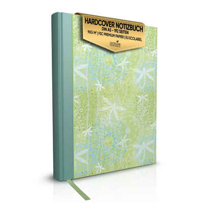LifeDesign Notizbuch "Libelle" DIN A5 Skizzenbuch, Hardcover, Fadenbindung, edles Papier, FSC- & EU-Ecolabel zertifizert