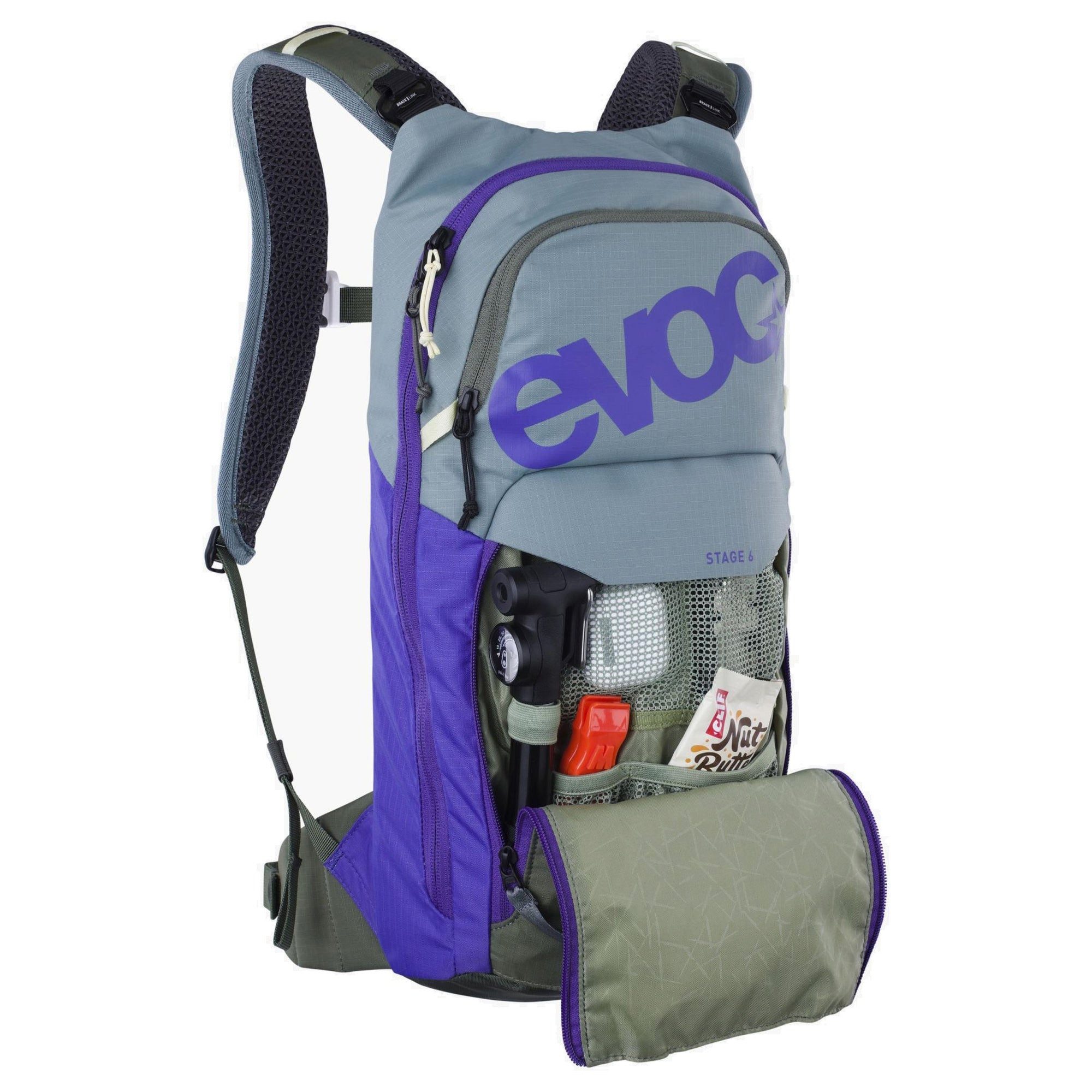 EVOC Freizeitrucksack Stage 6 - Rucksack 42 cm (steel/violet/dark olive)